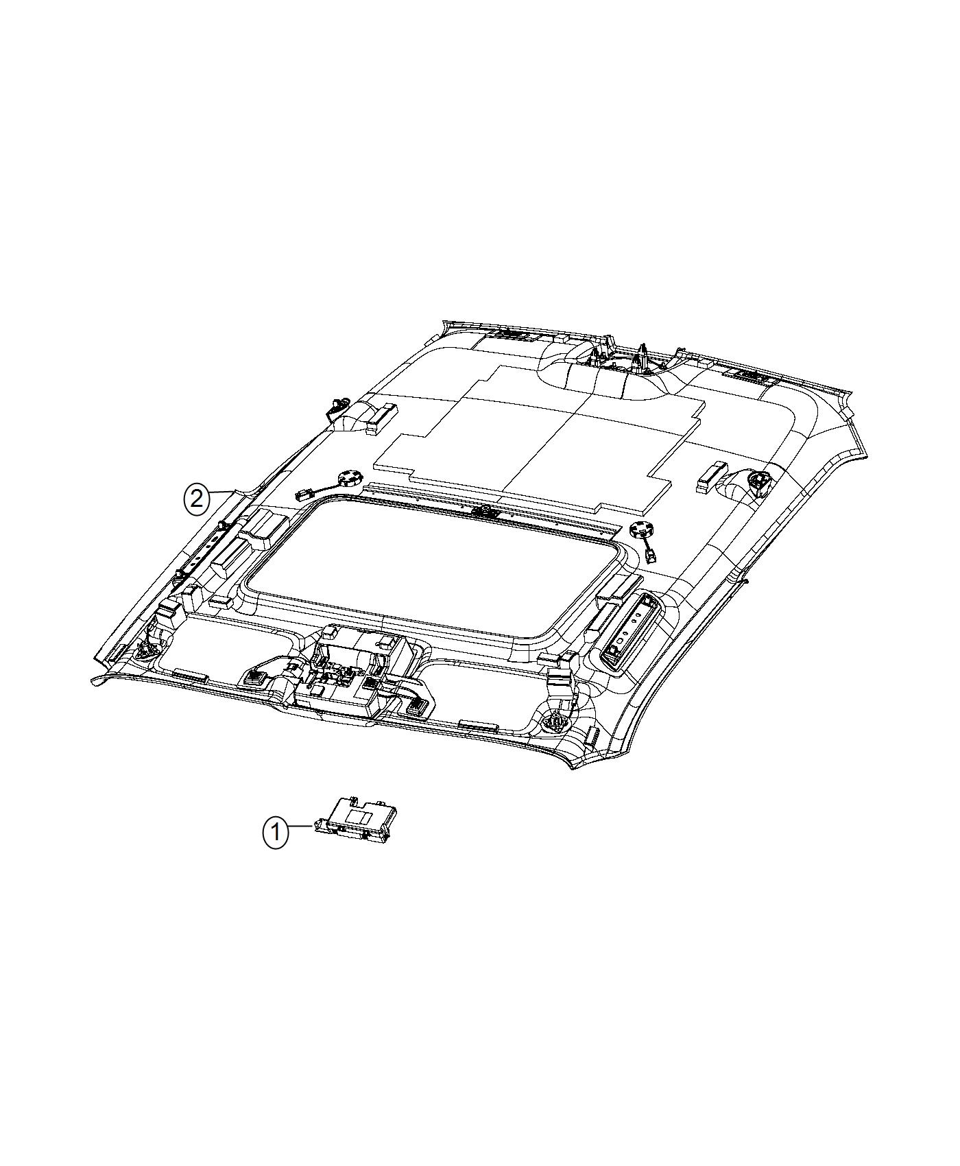 Diagram Module, Home Link and Compass. for your 2000 Chrysler 300  M 