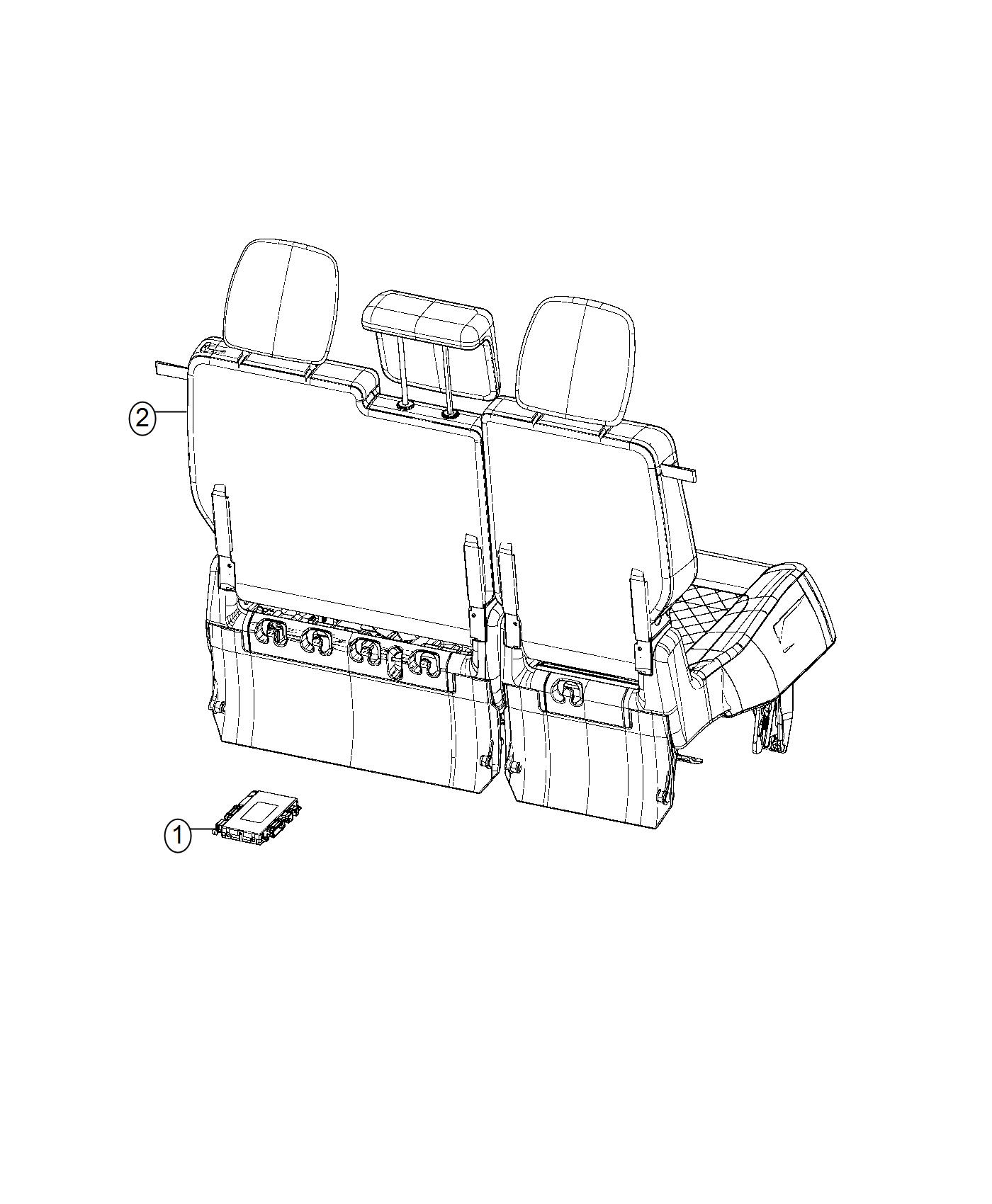 Module, Third Row Seat Adjuster. Diagram