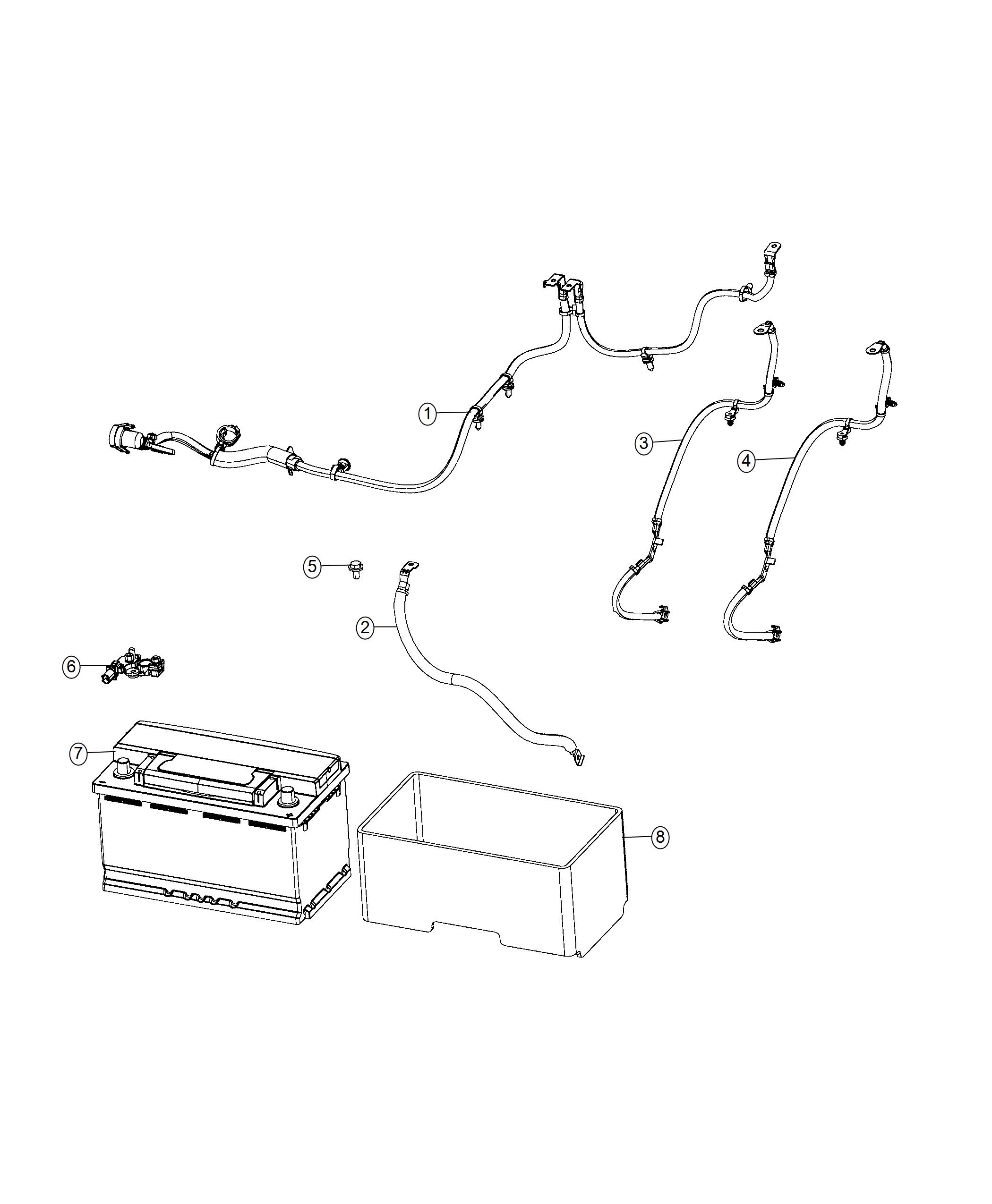 Diagram Wiring, Battery. for your 2004 Chrysler 300 M  