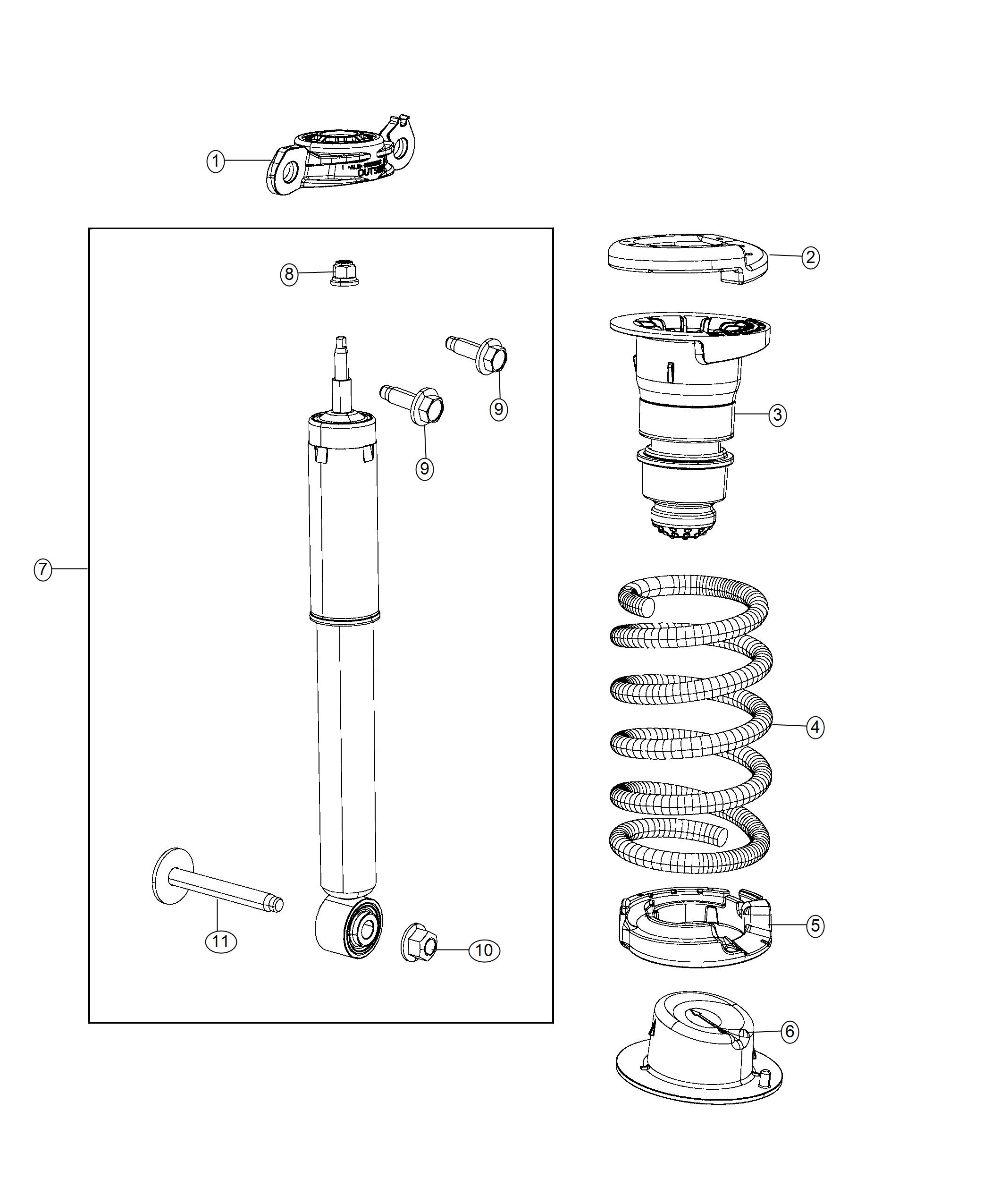 Diagram Rear Shocks, Spring Link. for your Chrysler