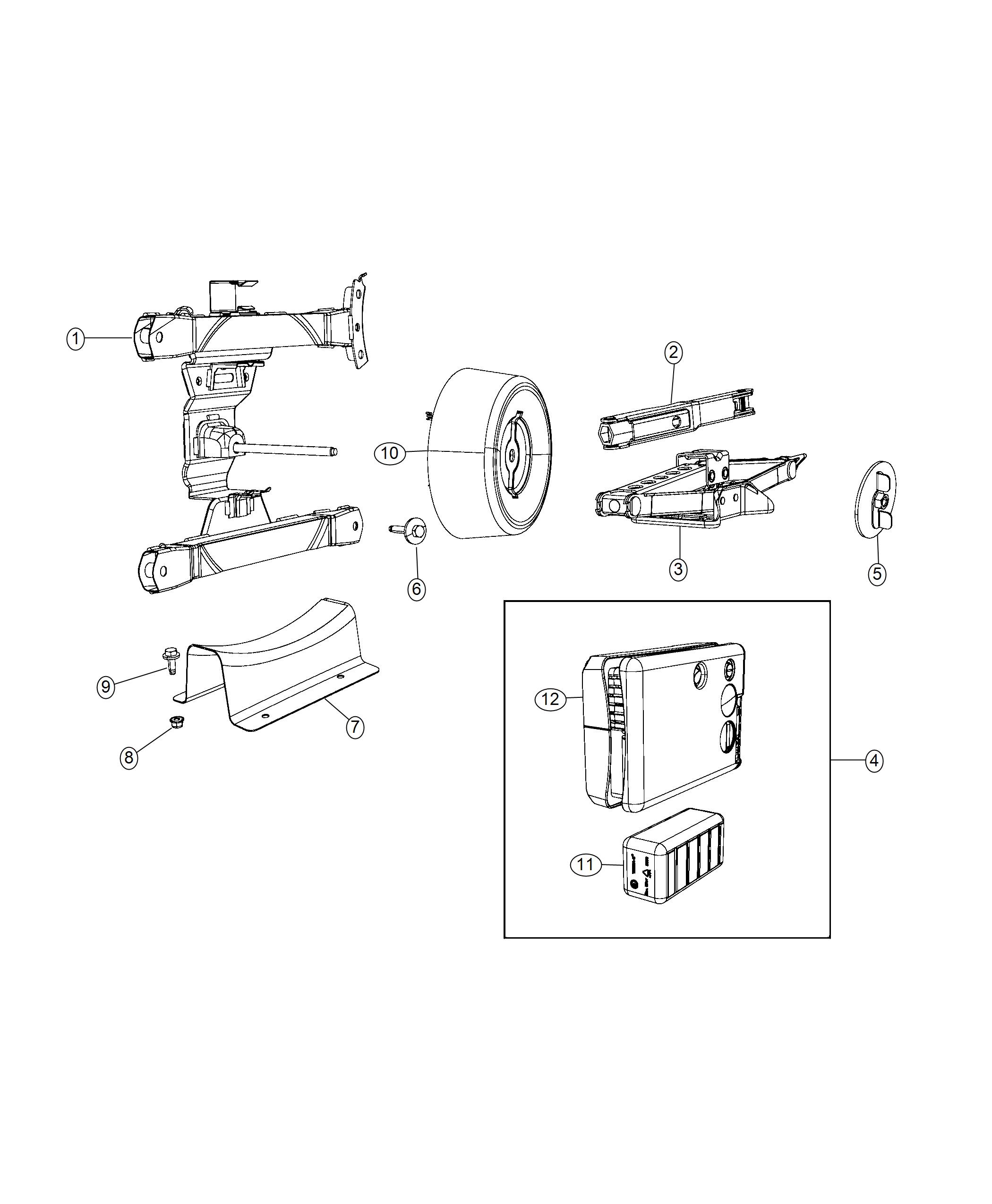 Diagram Jack Assembly. for your 2018 Chrysler Pacifica   
