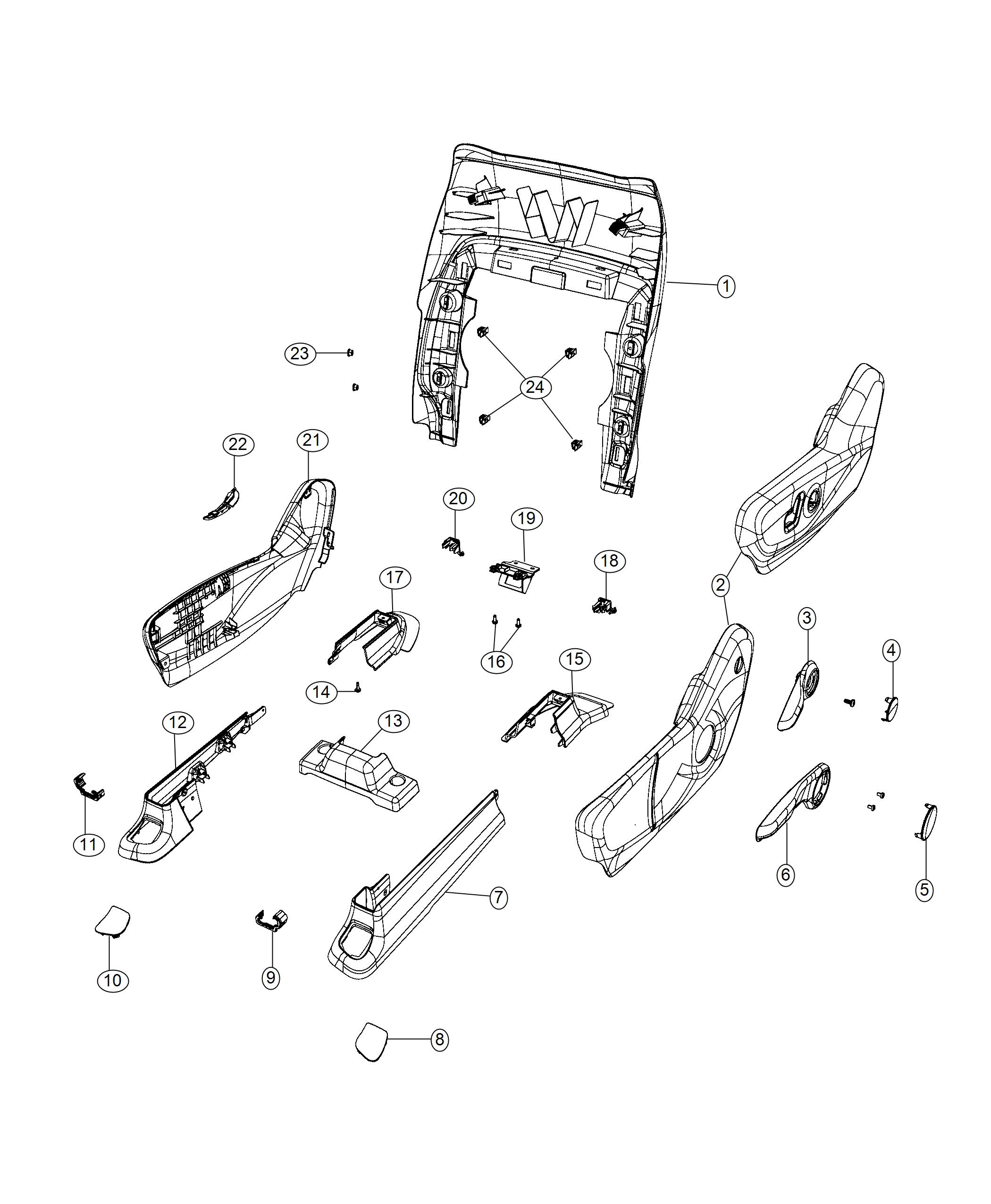 Diagram Shields And Plastics - Combined - Driver Seat. for your Chrysler