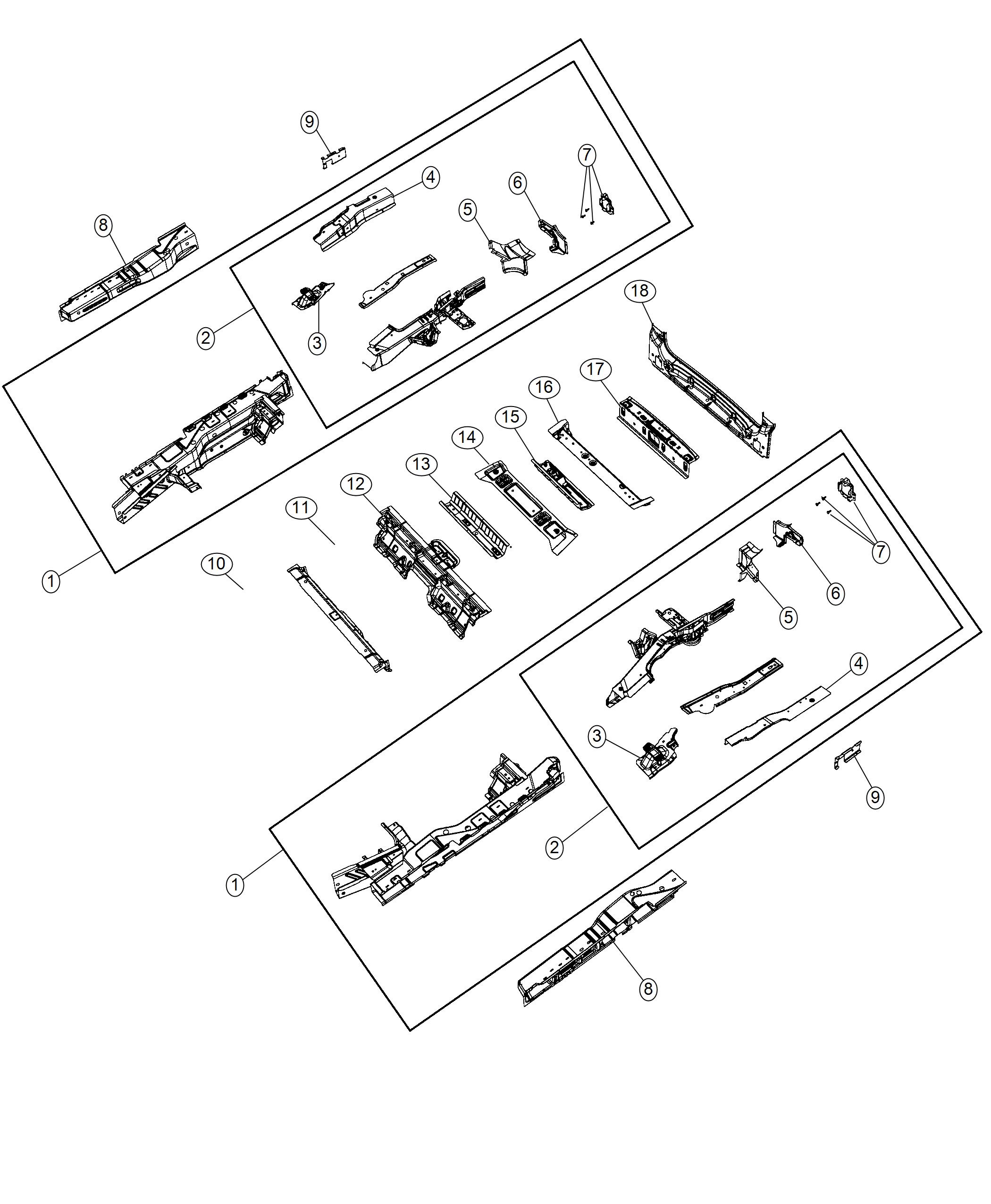 Diagram Floor Pan Attaching. for your Chrysler