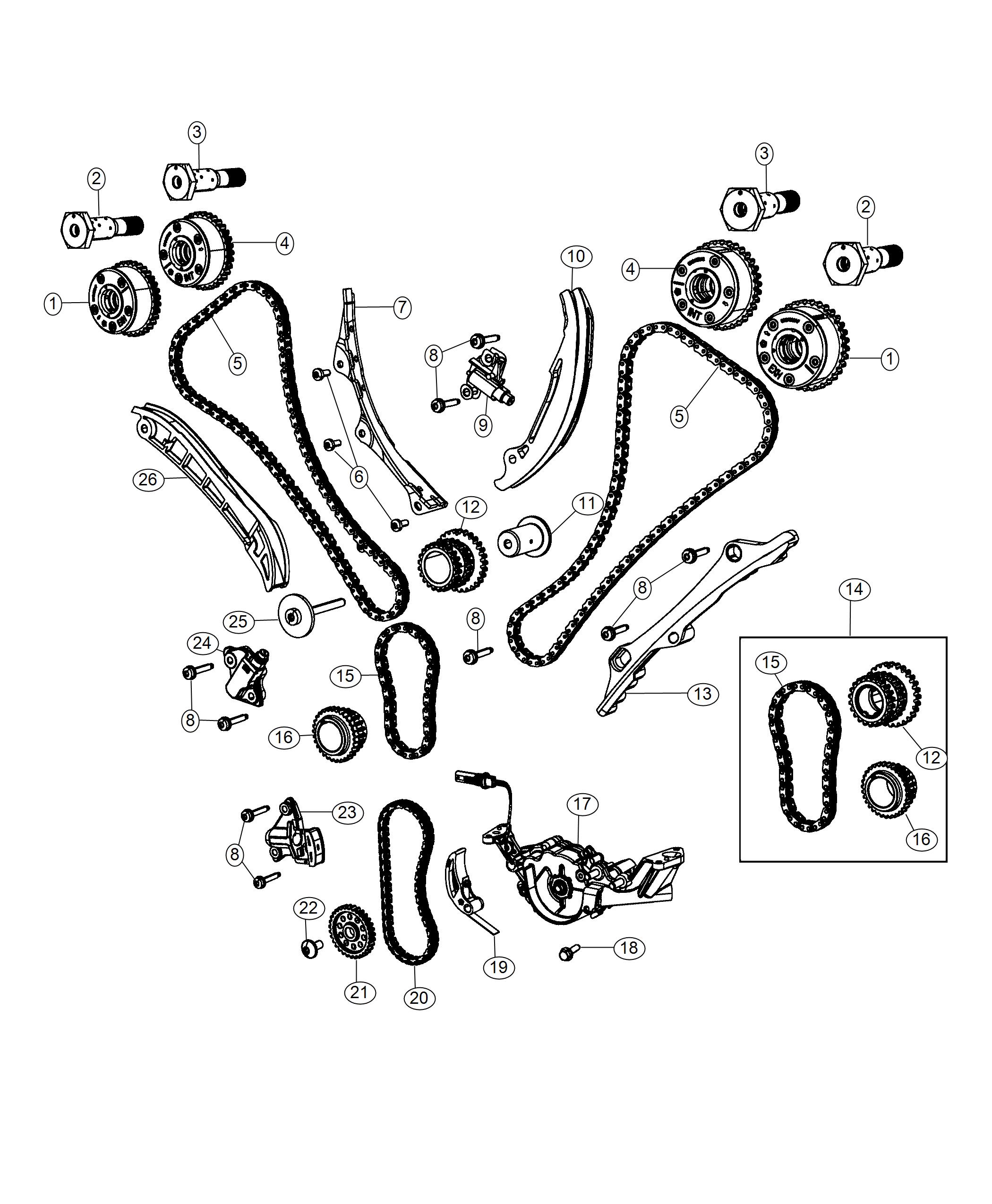 Timing System 3.6L. Diagram