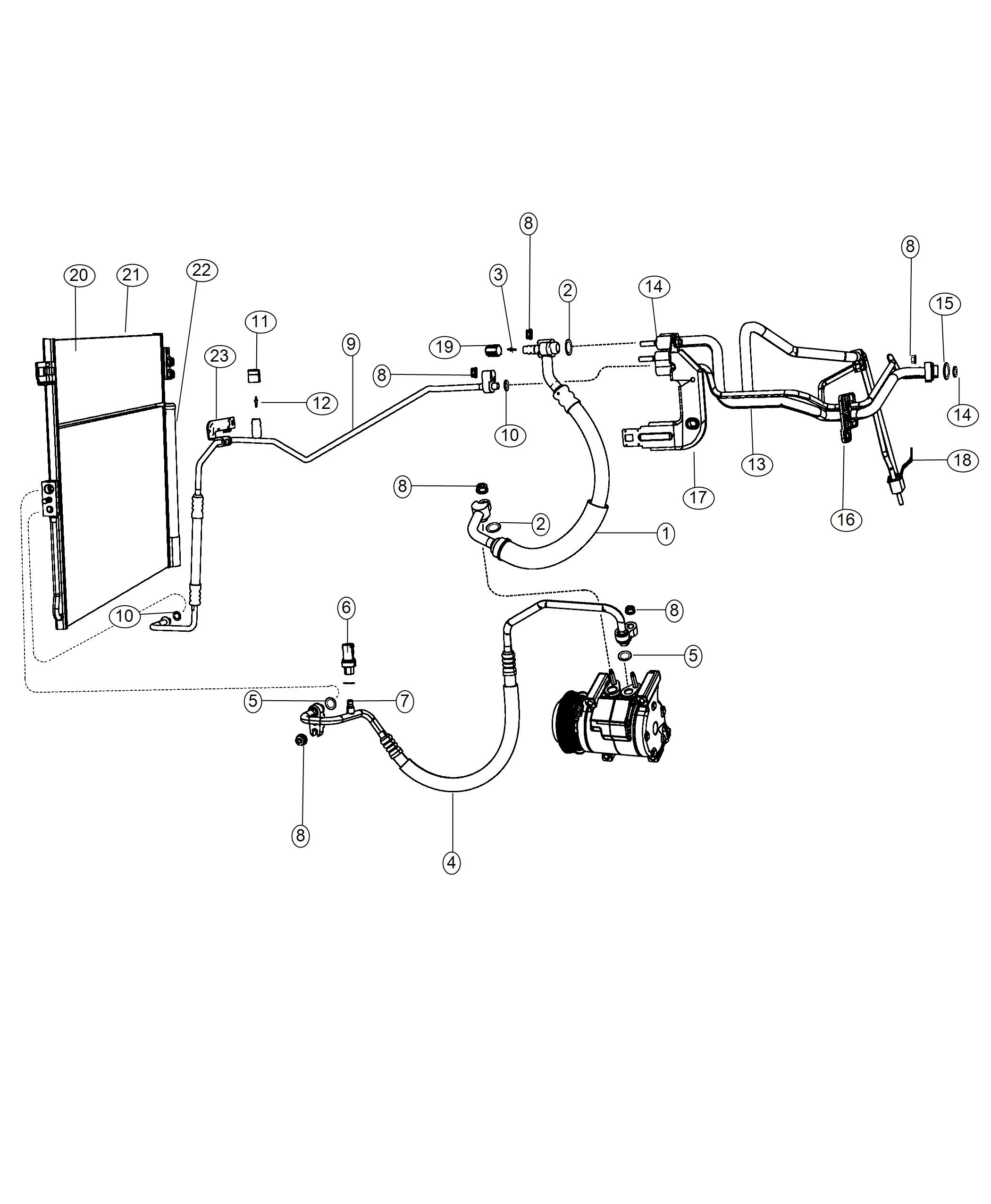 Diagram A/C Plumbing. for your Dodge