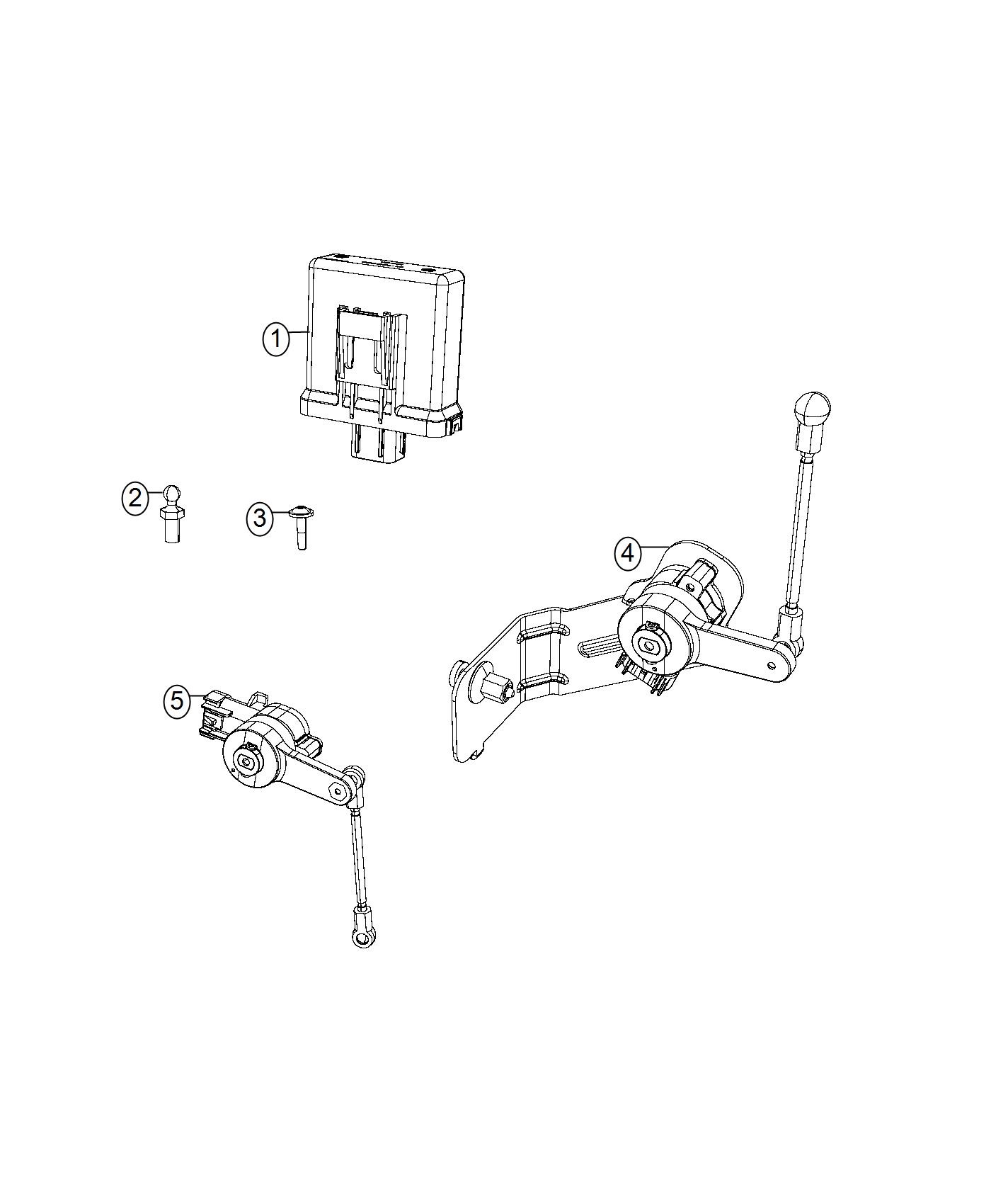 Full size assembly image of Sensors, Headlamp Leveling. (1/1)