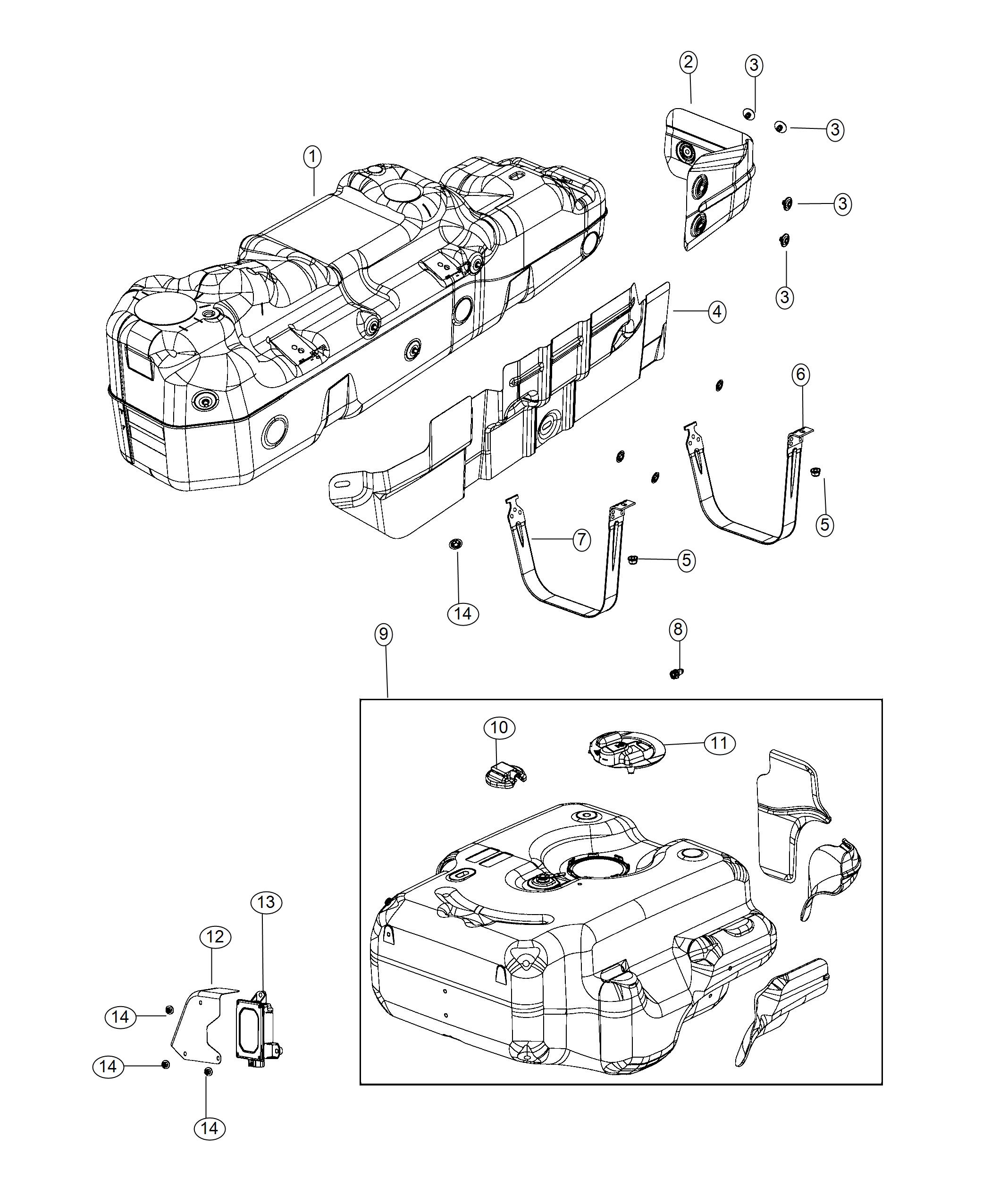 Diagram Fuel Tank. for your 2004 Ram 1500   