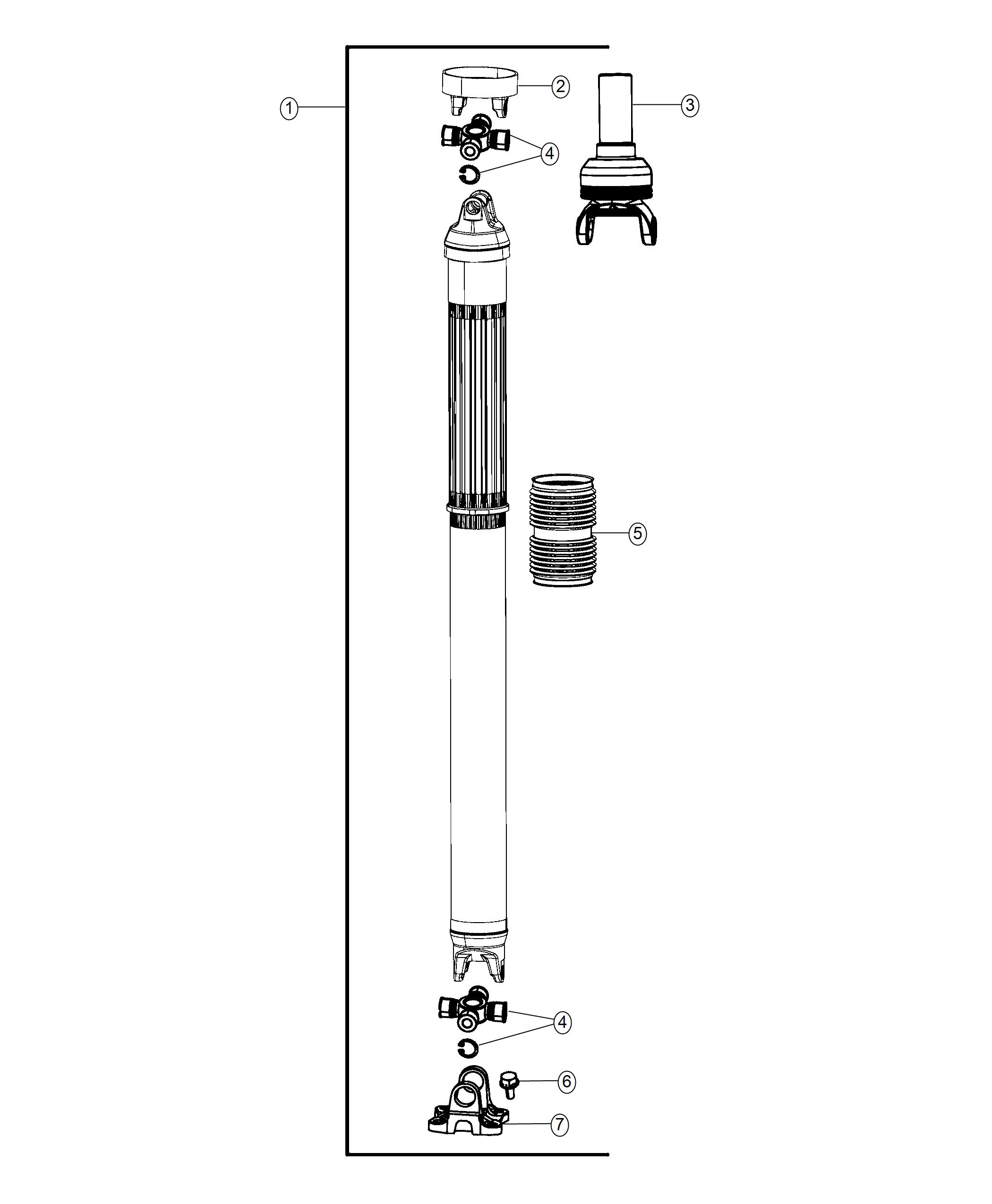 Diagram Shaft, Drive, 1-Piece. for your Chrysler 300  M