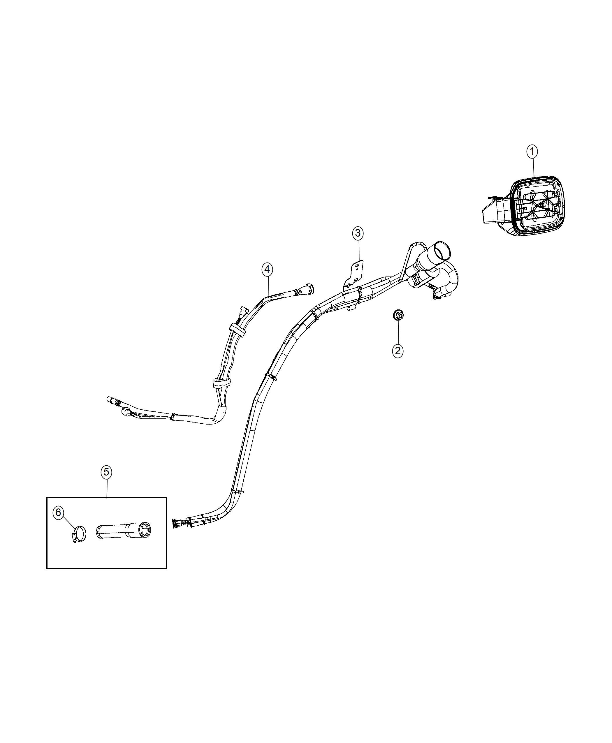 Diagram Fuel Tank Filler Tube. for your Dodge Durango  