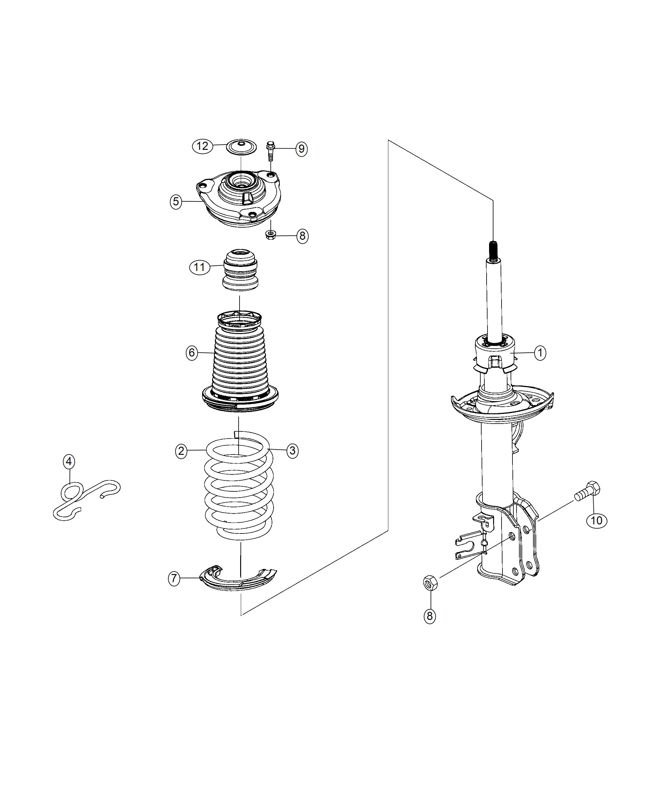 Diagram Suspension, Front. for your 2003 Chrysler 300  M 