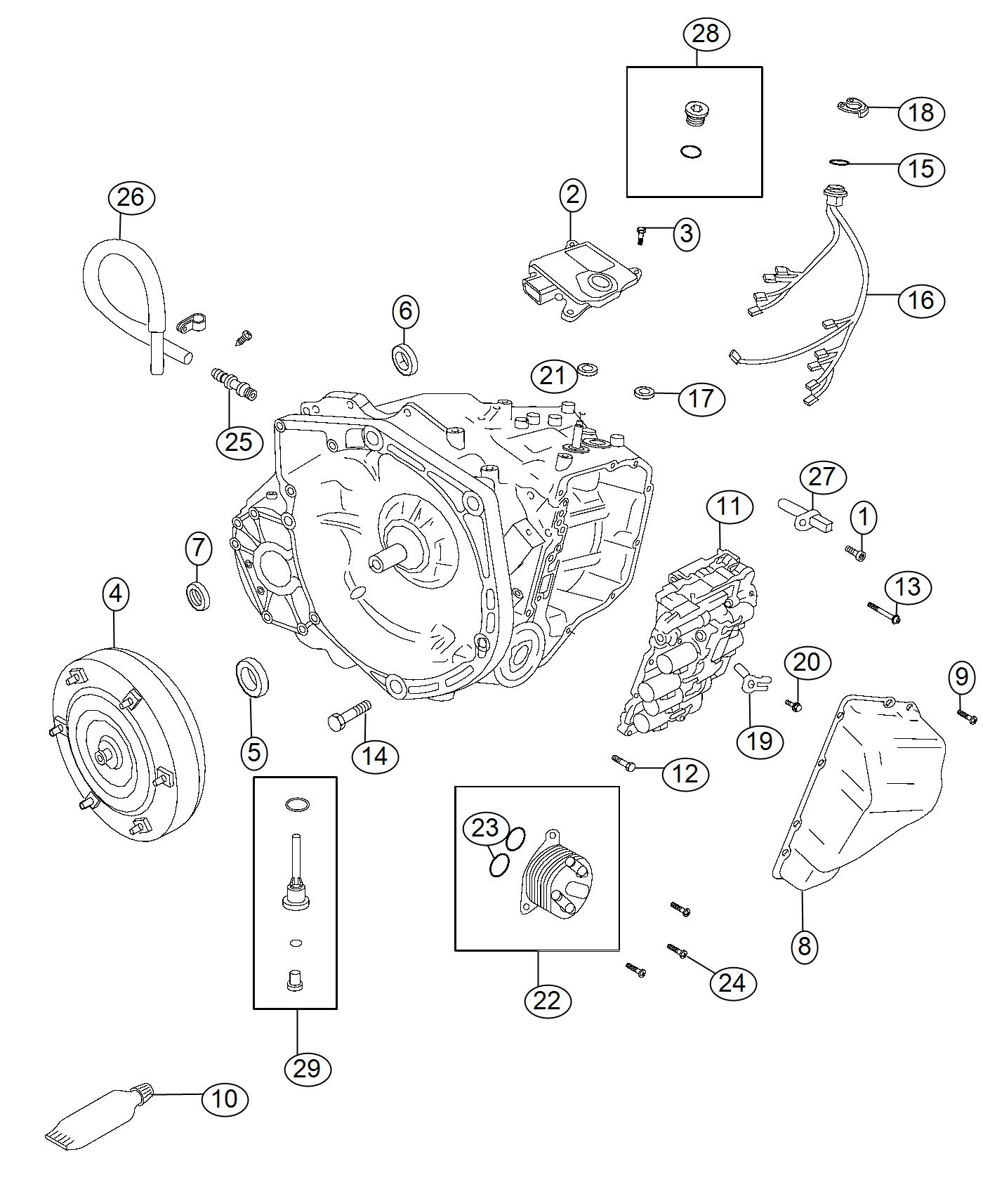 Transmission Serviceable Parts. Diagram