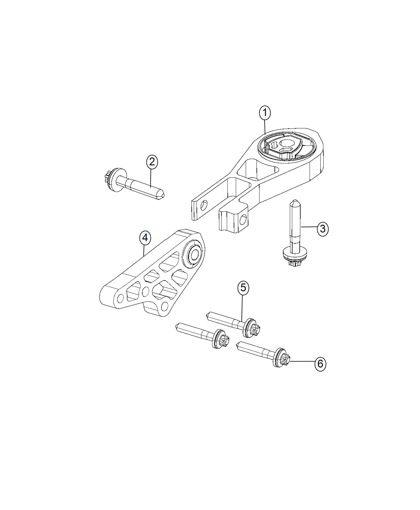 Diagram Engine Mounting Front/Rear 1.6L Diesel. for your Chrysler 300  M