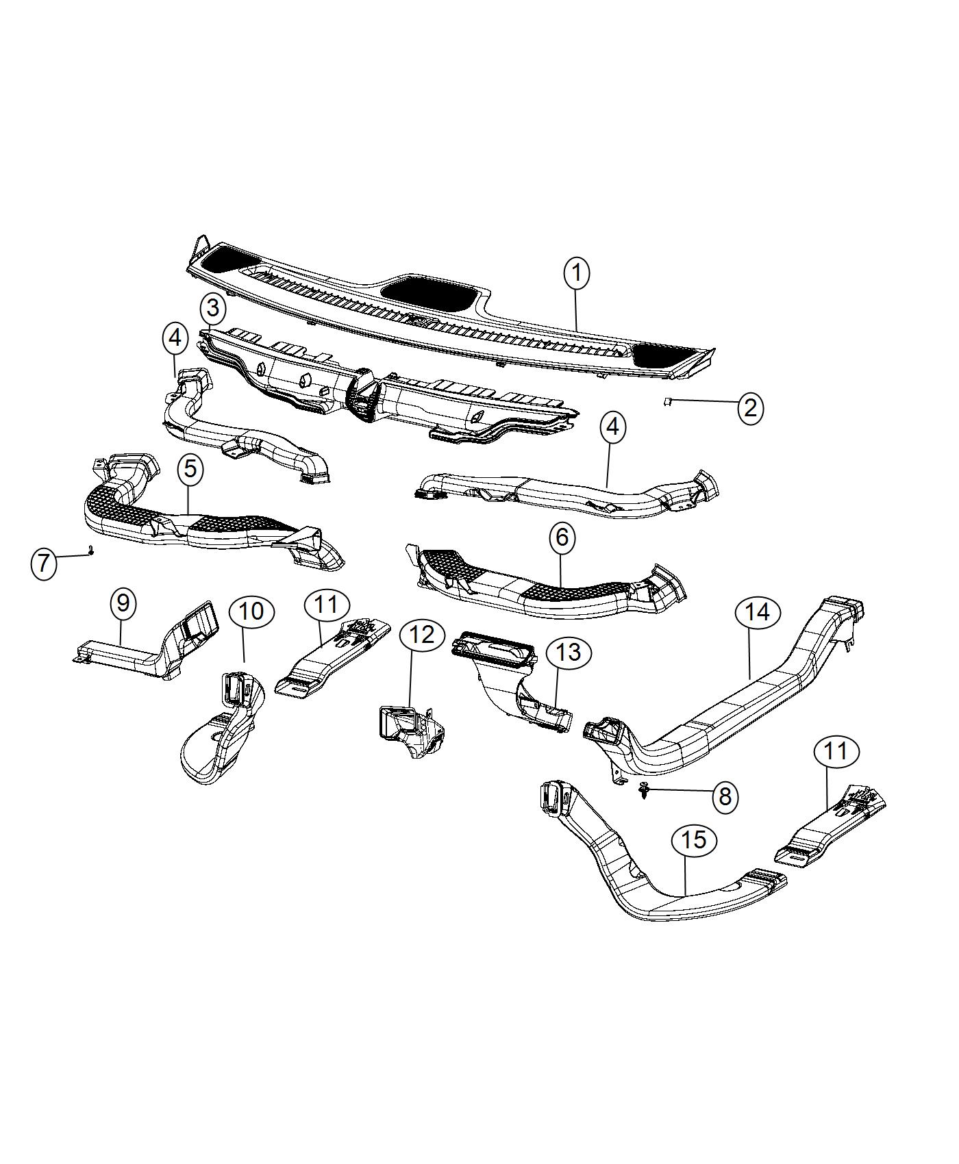 Diagram Ducts. for your 2000 Chrysler 300  M 