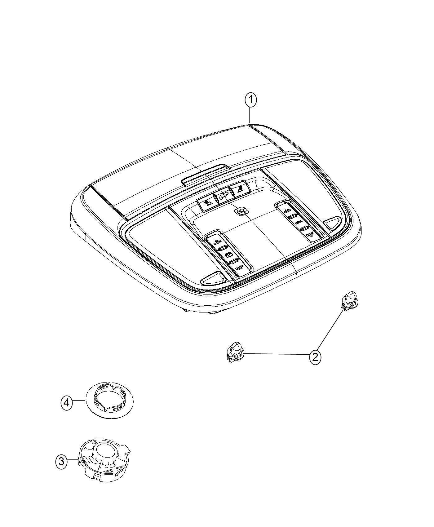 Diagram Interior Lighting, Overhead. for your Jeep