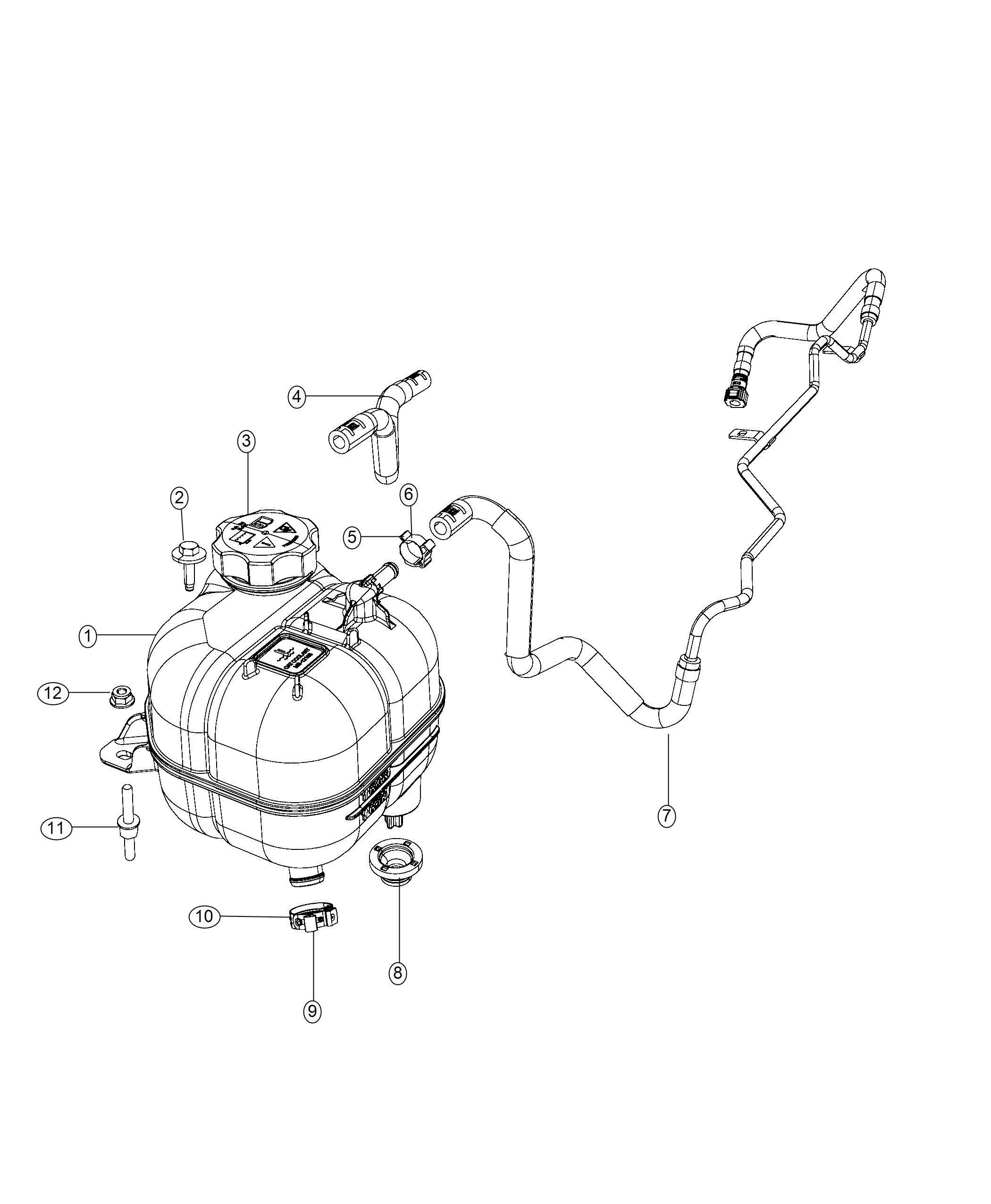 Diagram Coolant Recovery. for your 2000 Chrysler 300  M 