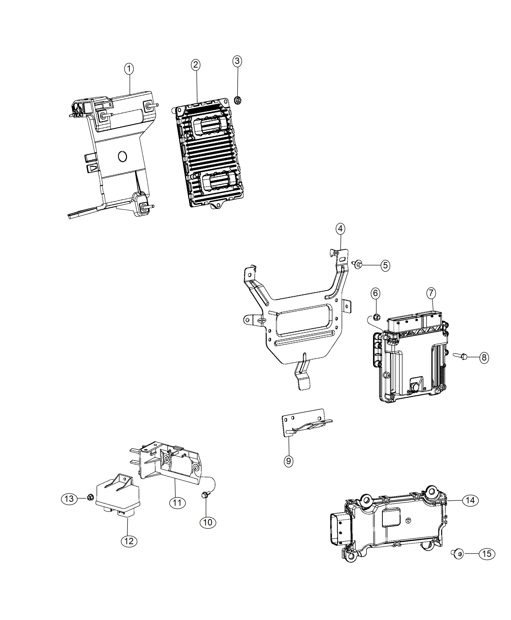 Diagram Modules, Engine Compartment. for your Chrysler 300  M