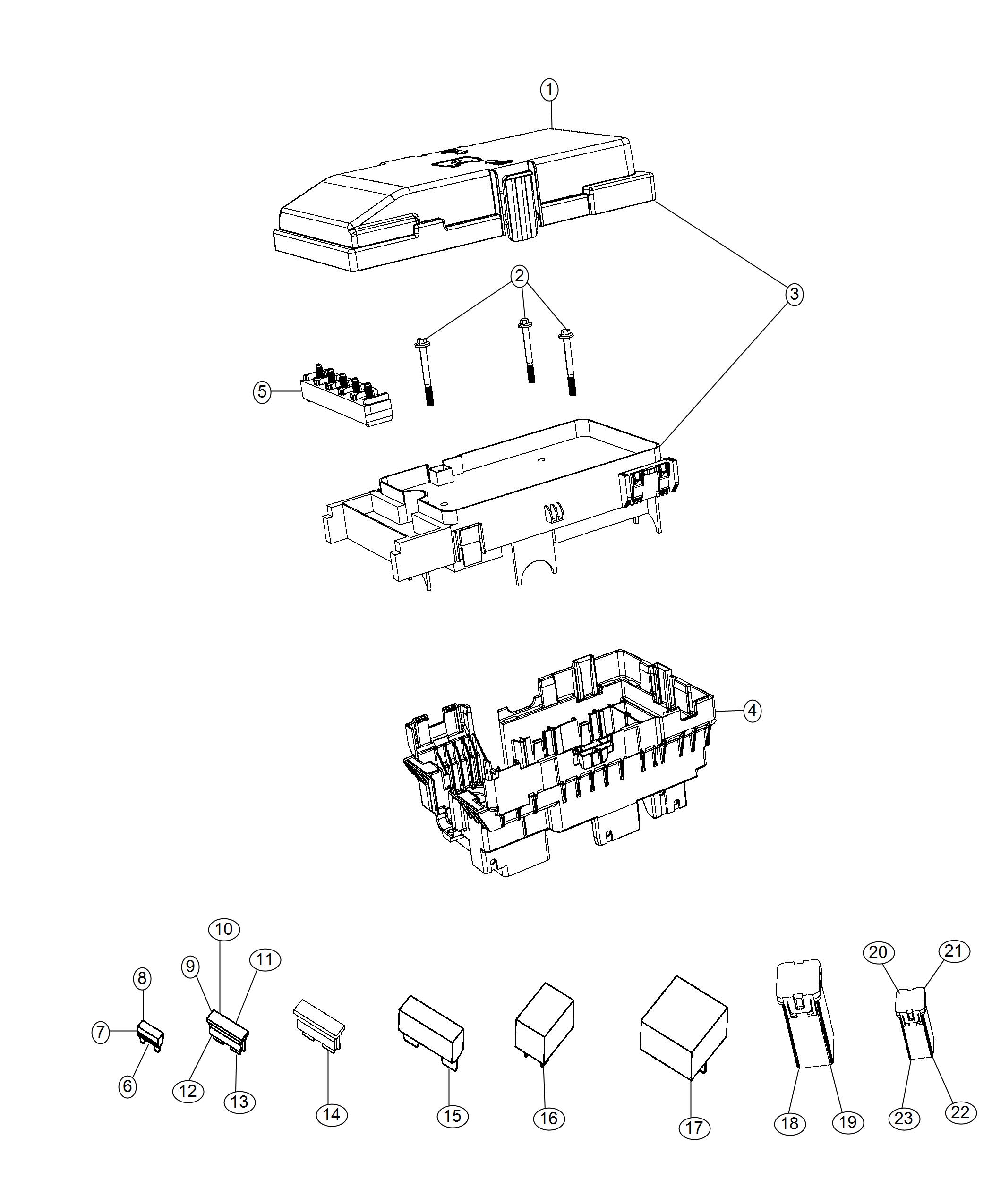 Diagram Power Distribution Center, Intelligent. for your Jeep Cherokee  