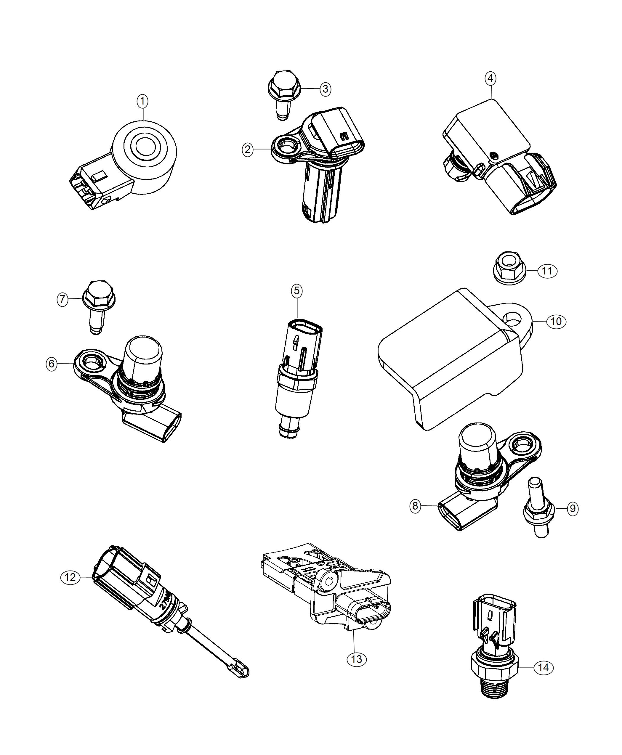 Diagram Sensors, Engine. for your Jeep