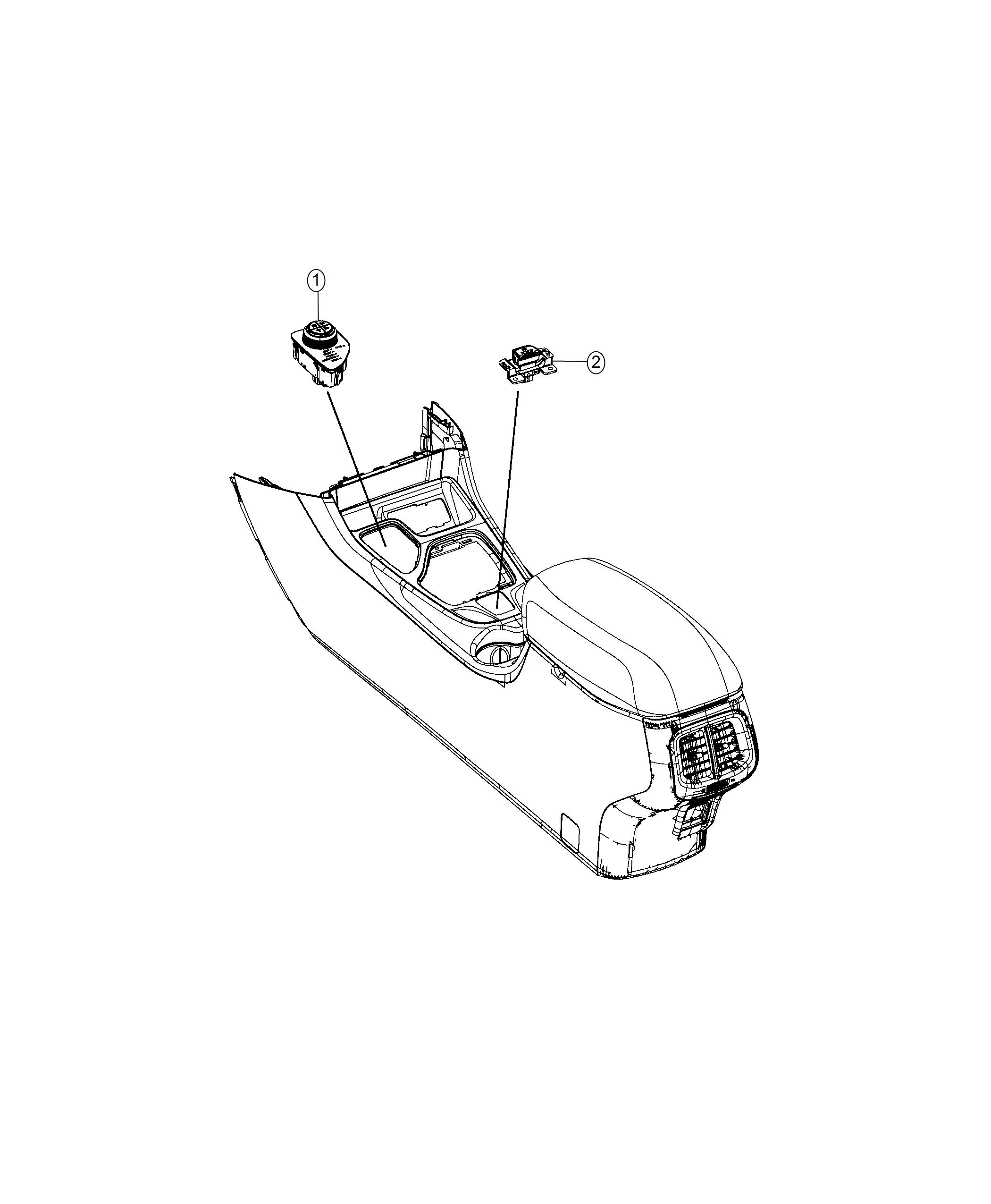 Diagram Switches, Console. for your Jeep Cherokee  