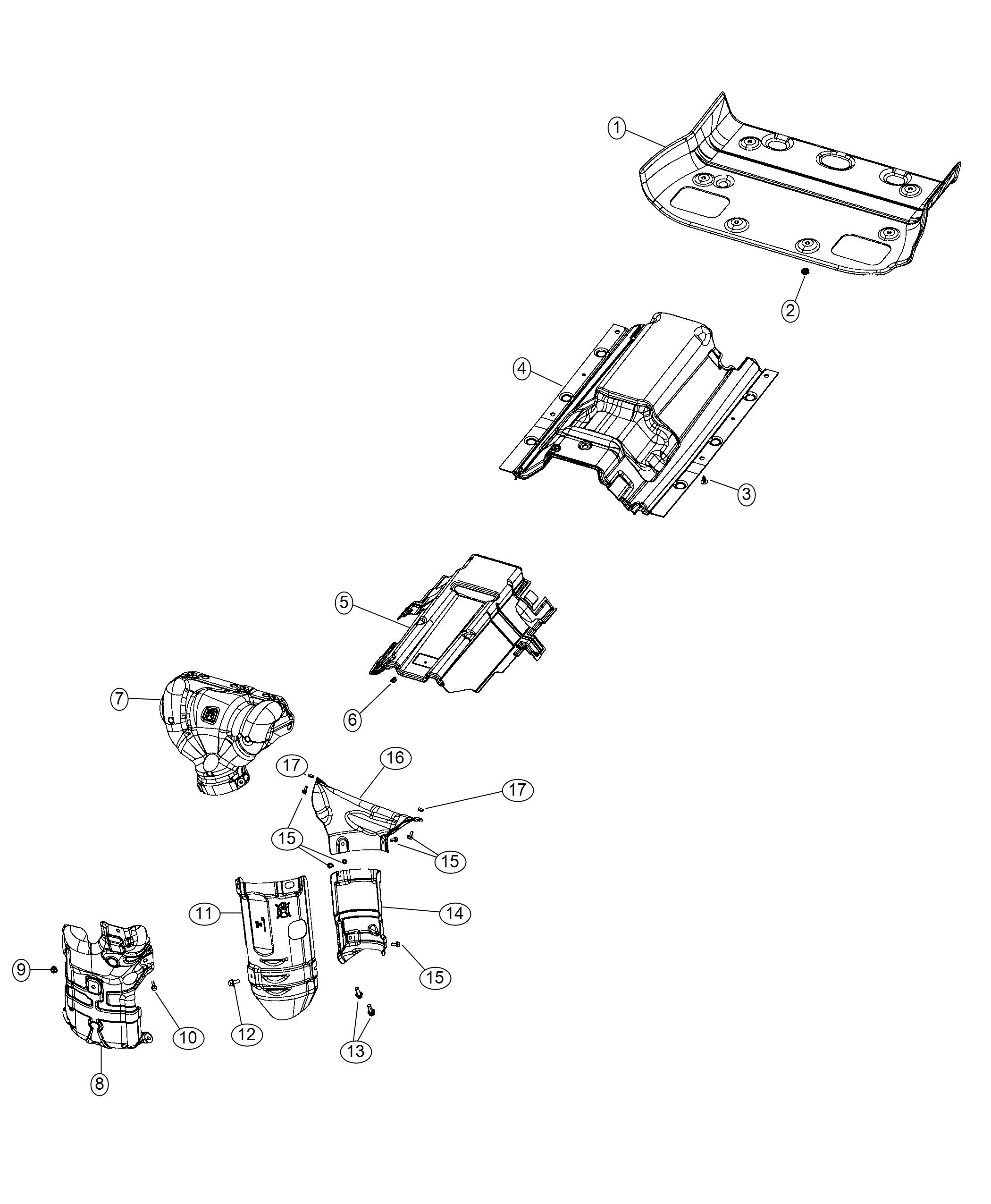 Diagram Exhaust Heat Shield. for your Chrysler 300  M