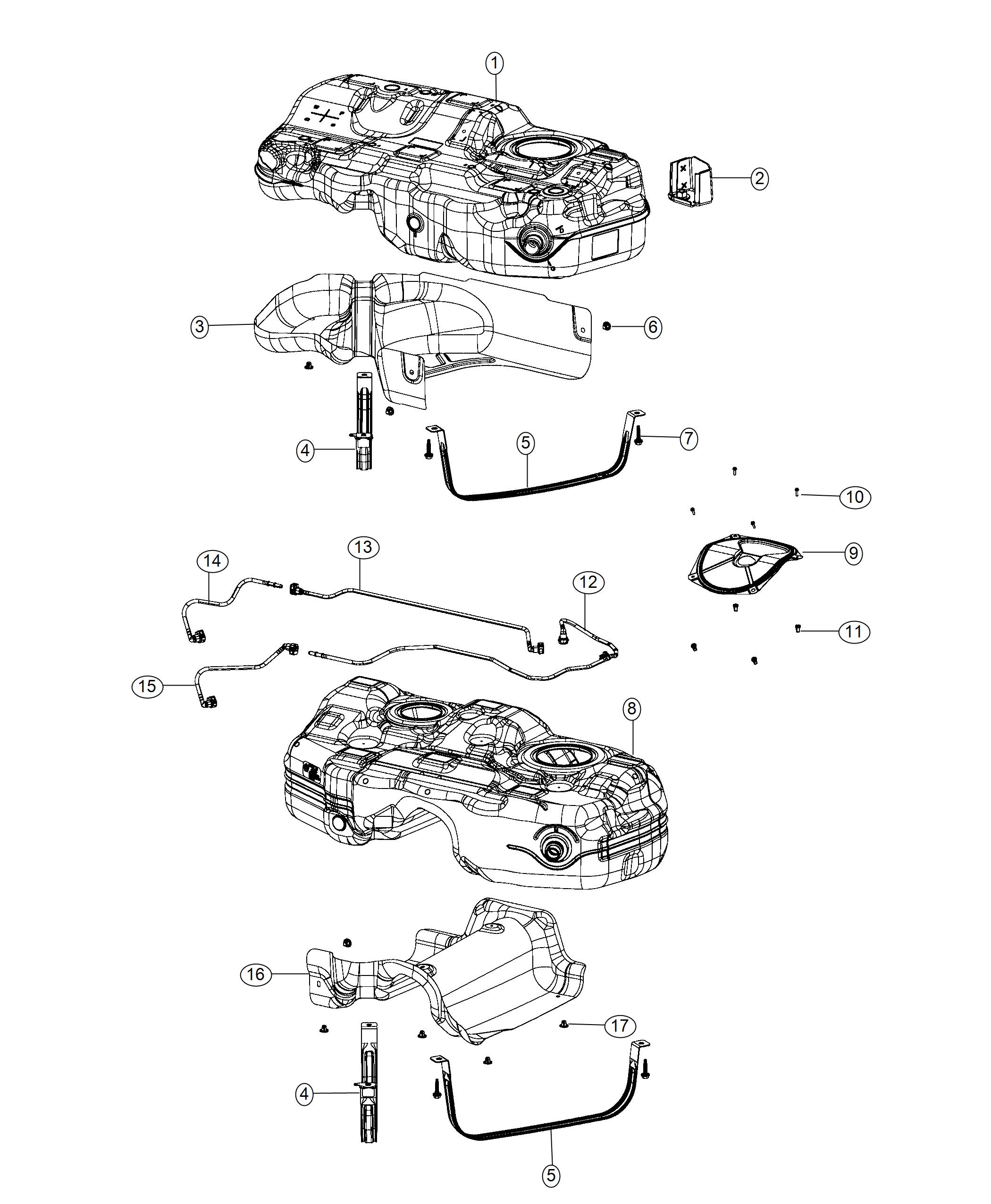 Diagram Fuel Tank. for your 2014 Jeep Compass   