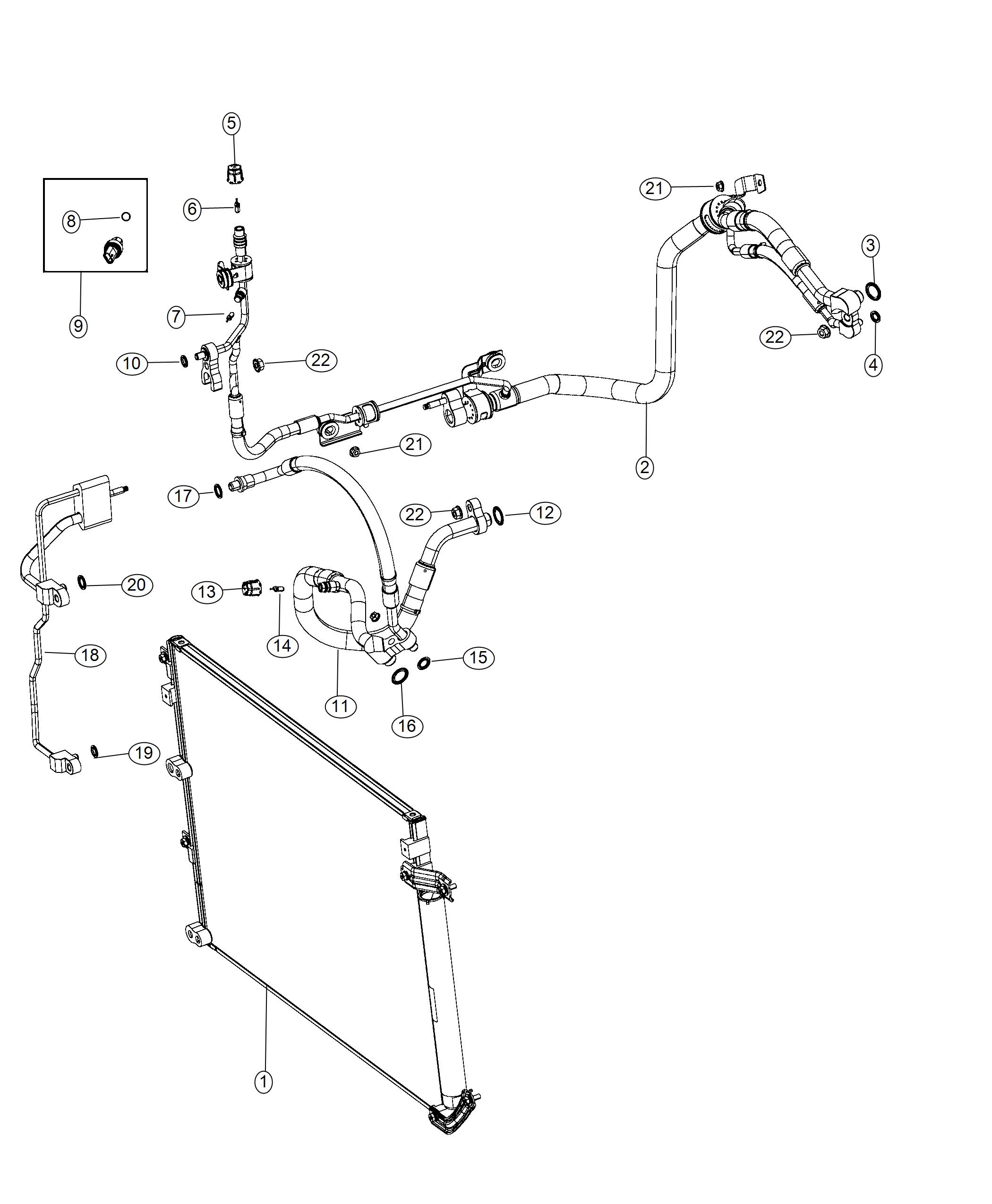 Diagram Air Conditioning Plumbing. for your 2011 Jeep Wrangler   