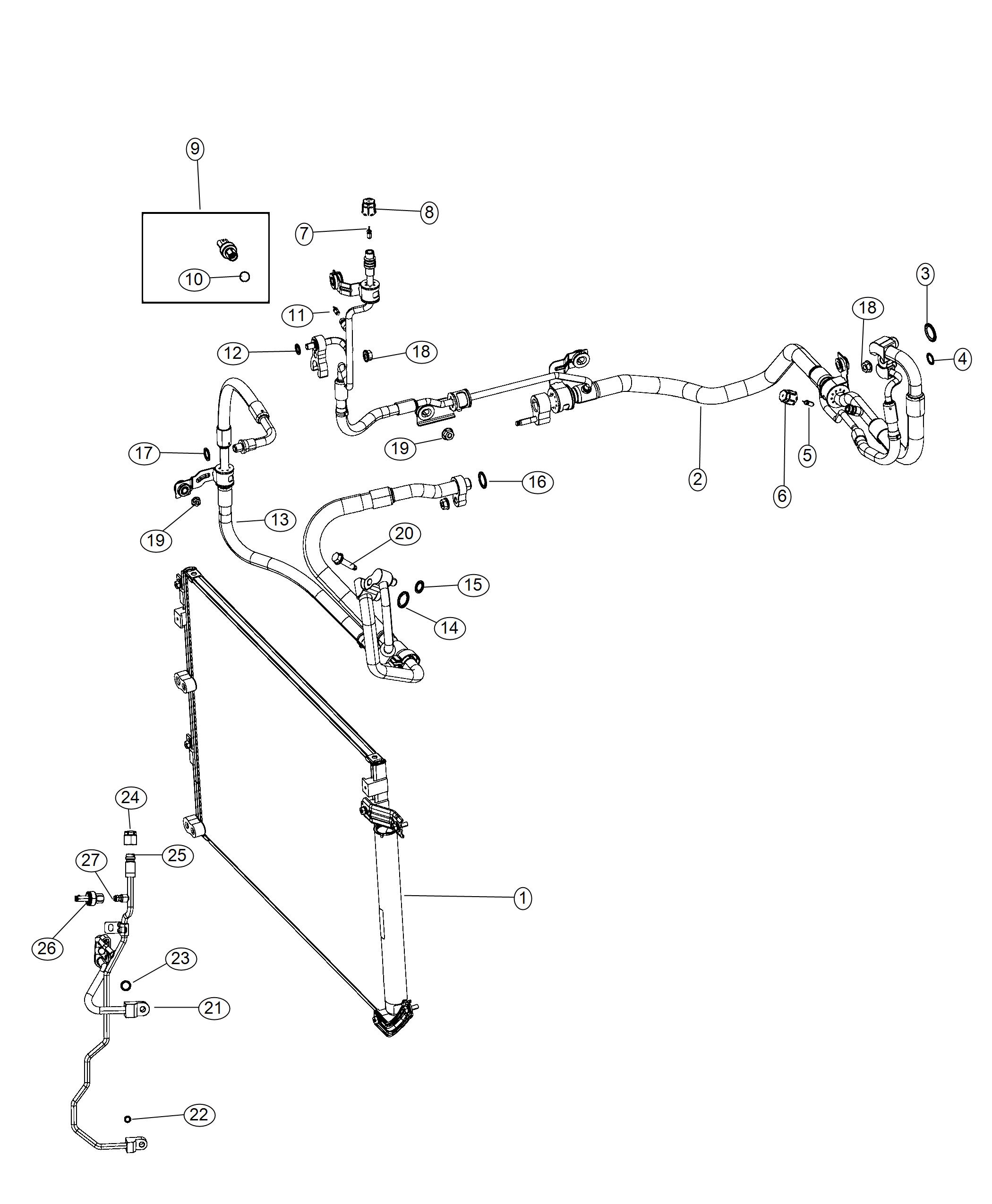 Diagram Air Conditioning Plumbing. for your 1999 Chrysler 300   