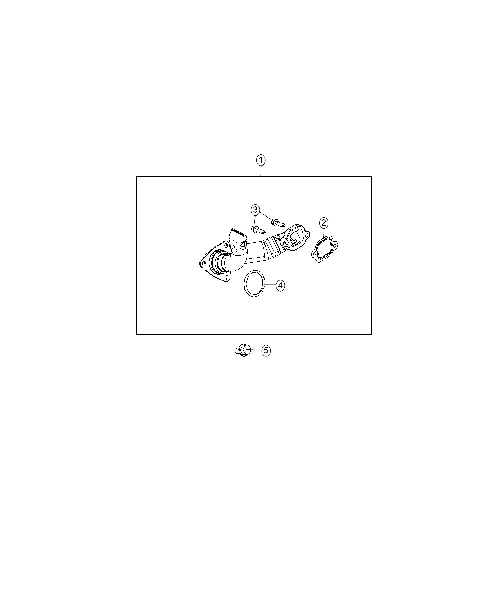 Diagram EGR Valve 2.2 Diesel [2.2L I4 Turbo Diesel Engine w/ ESS]. for your 2023 Jeep Renegade   