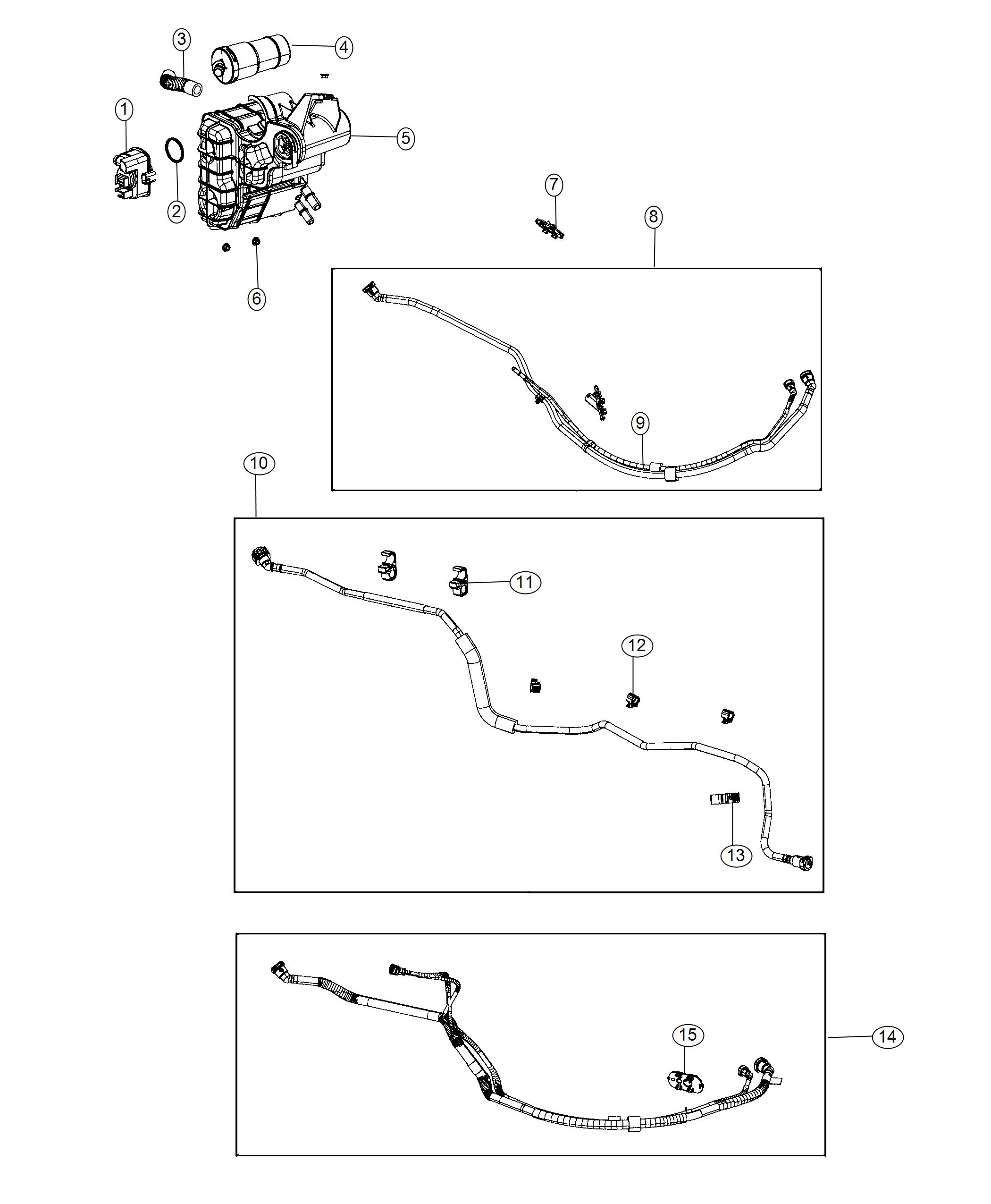 Diagram Vacuum Canister and Leak Detection Pump. for your Jeep Cherokee  