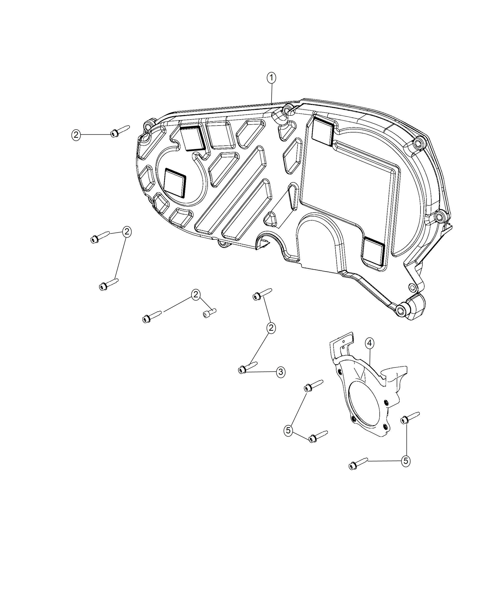 Diagram Timing System Covers 2.0L Diesel. for your 2017 Jeep Cherokee   