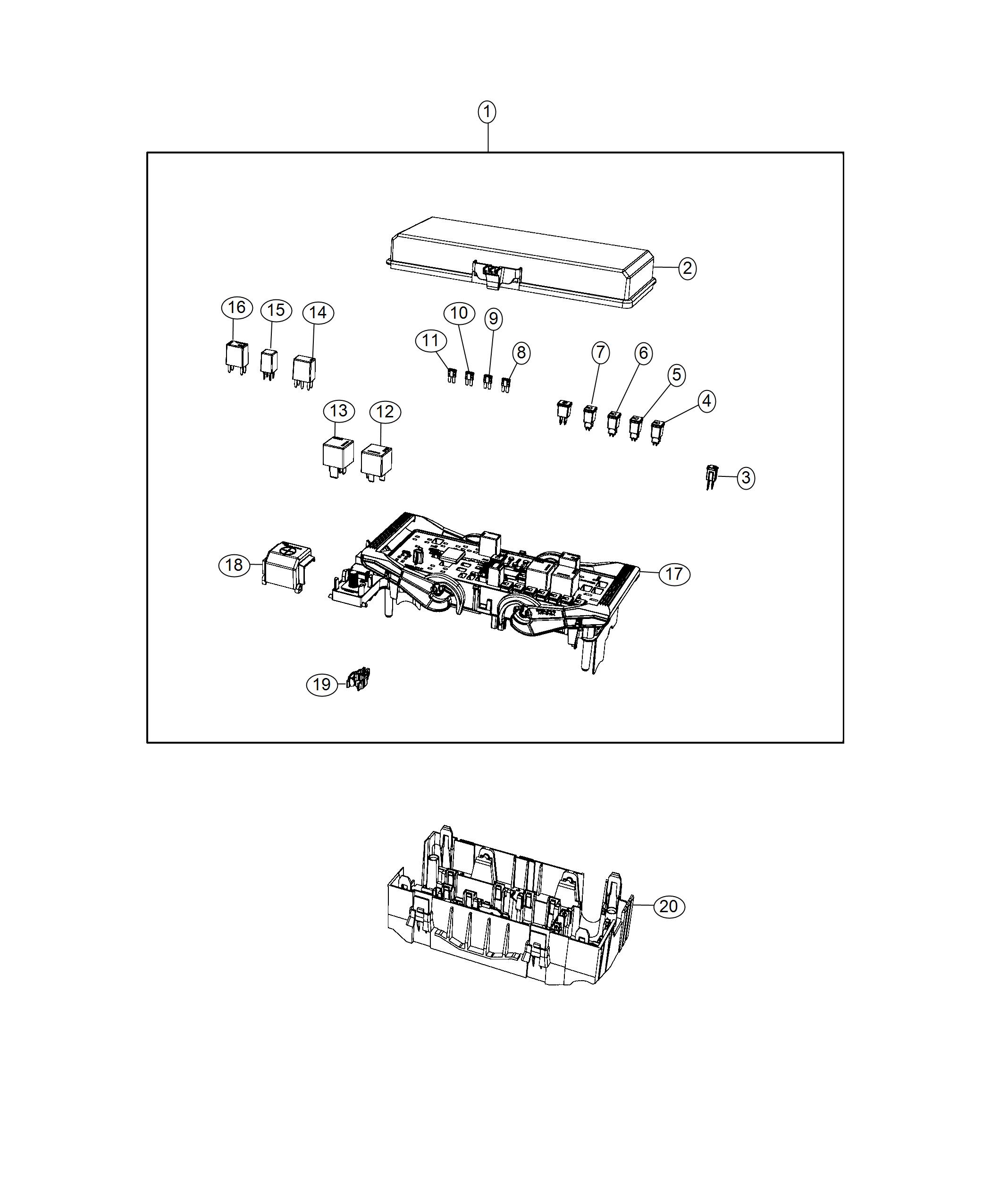 Diagram Power Distribution, Underhood. for your Dodge Journey  