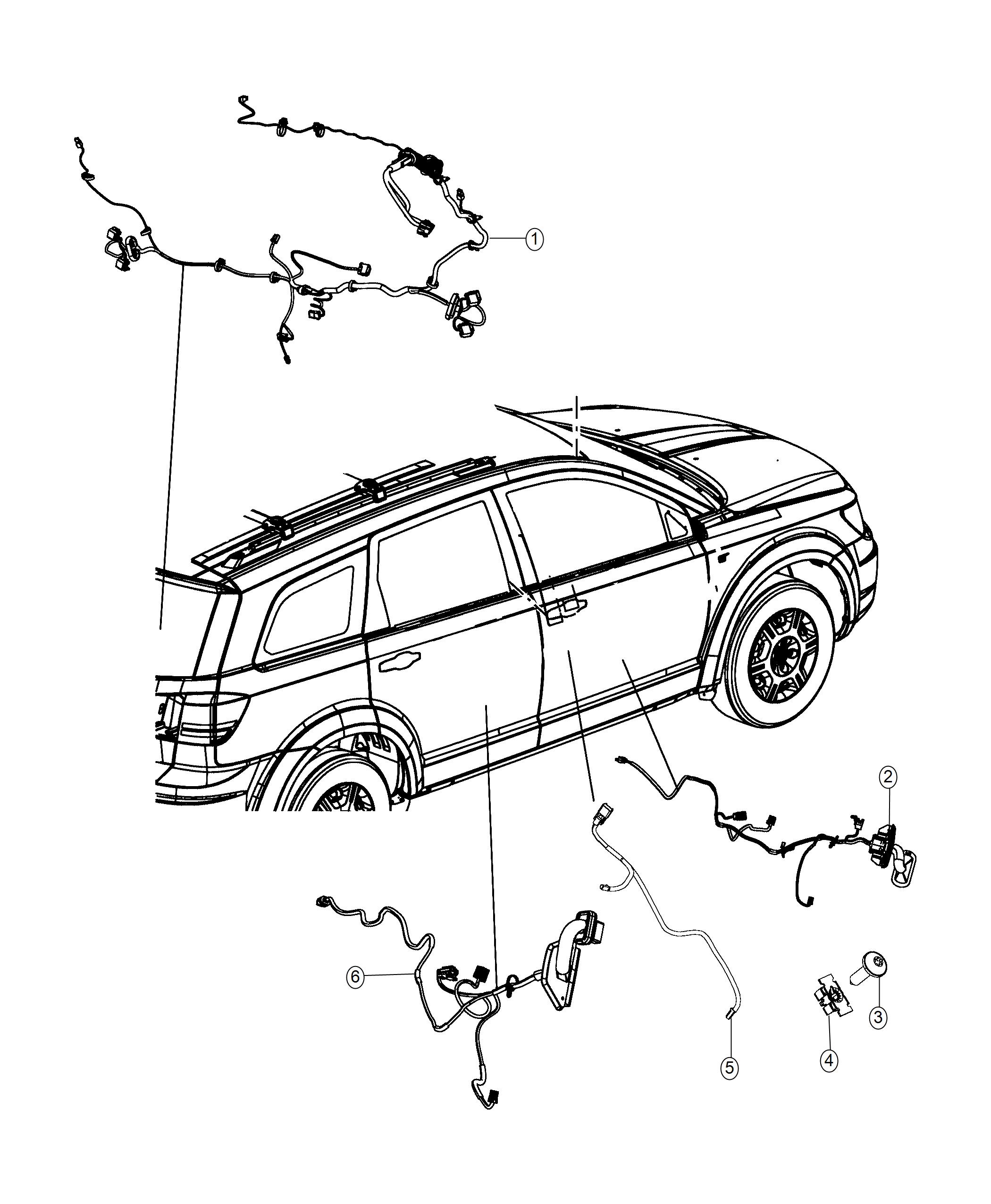 Diagram Wiring, Doors and Liftgate. for your Dodge Journey  