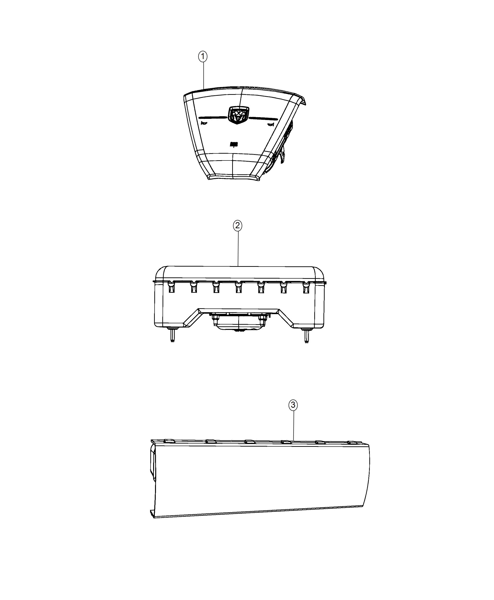 Diagram Air Bags - Front. for your 2004 Chrysler 300  M 