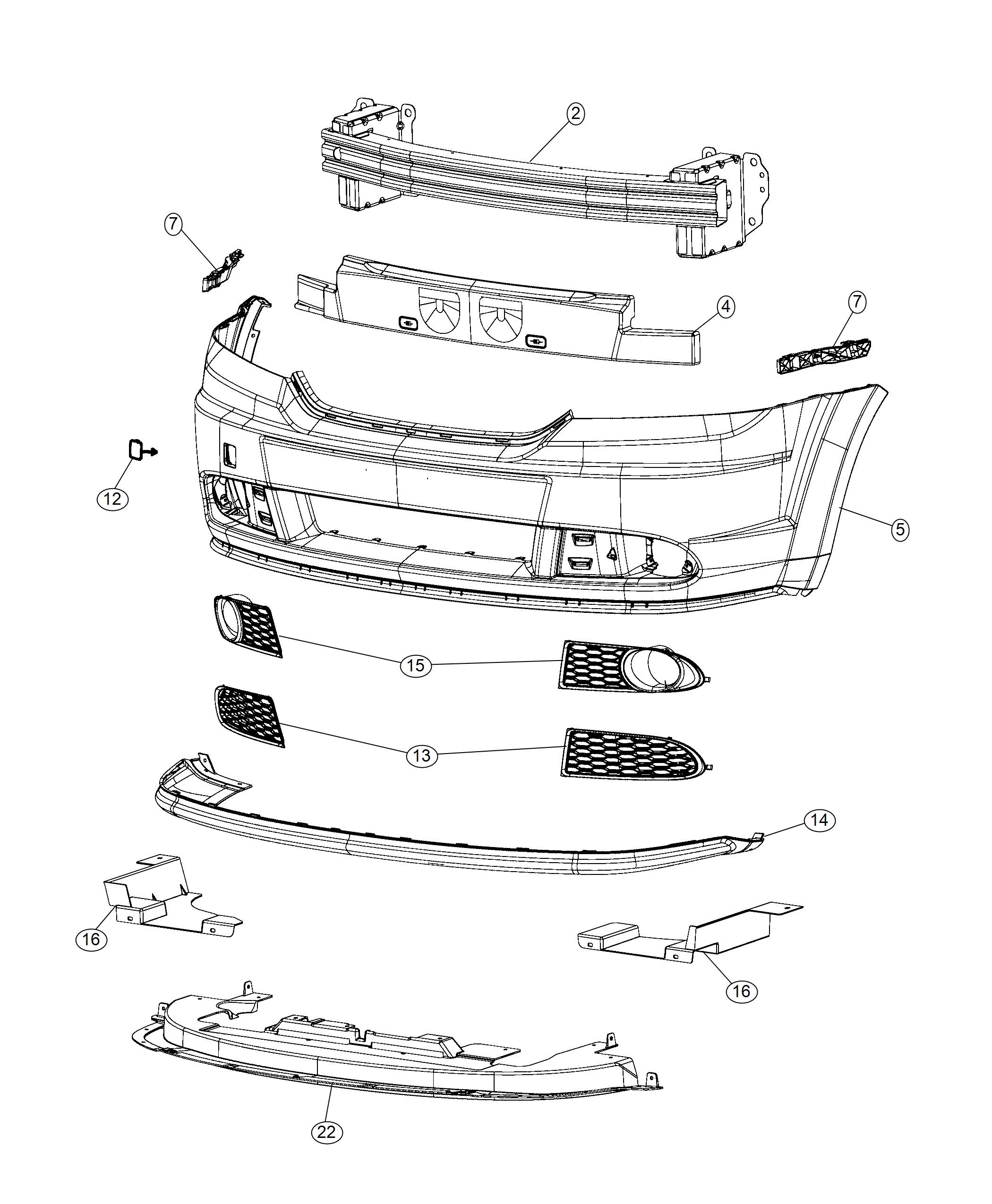 Diagram Fascia, Front. for your 1999 Chrysler 300  M 