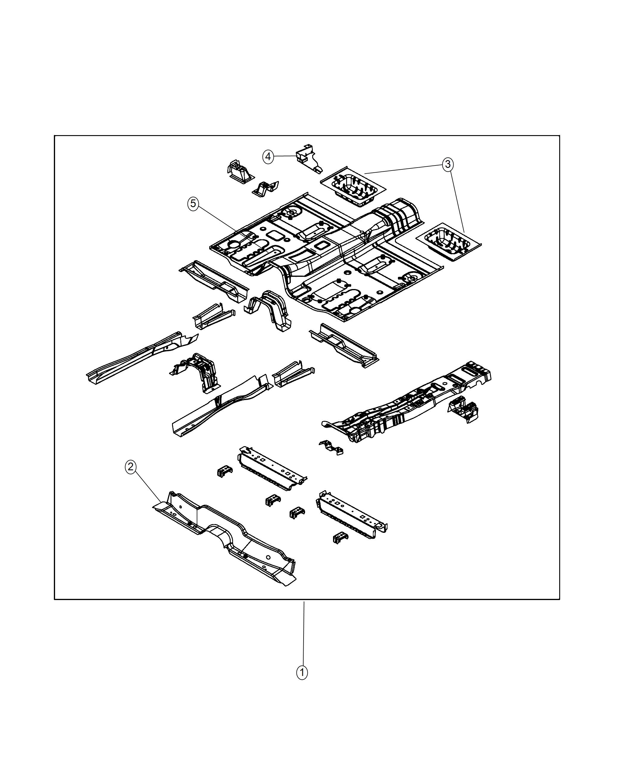 Diagram Front Floor Pan. for your 2018 Dodge Journey   