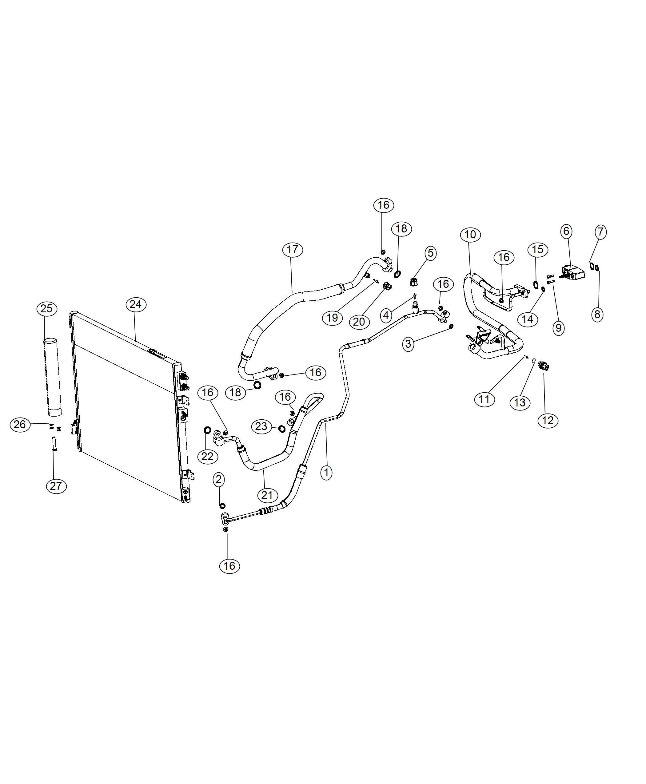 Diagram A/C Plumbing. for your 1999 Chrysler 300 M  