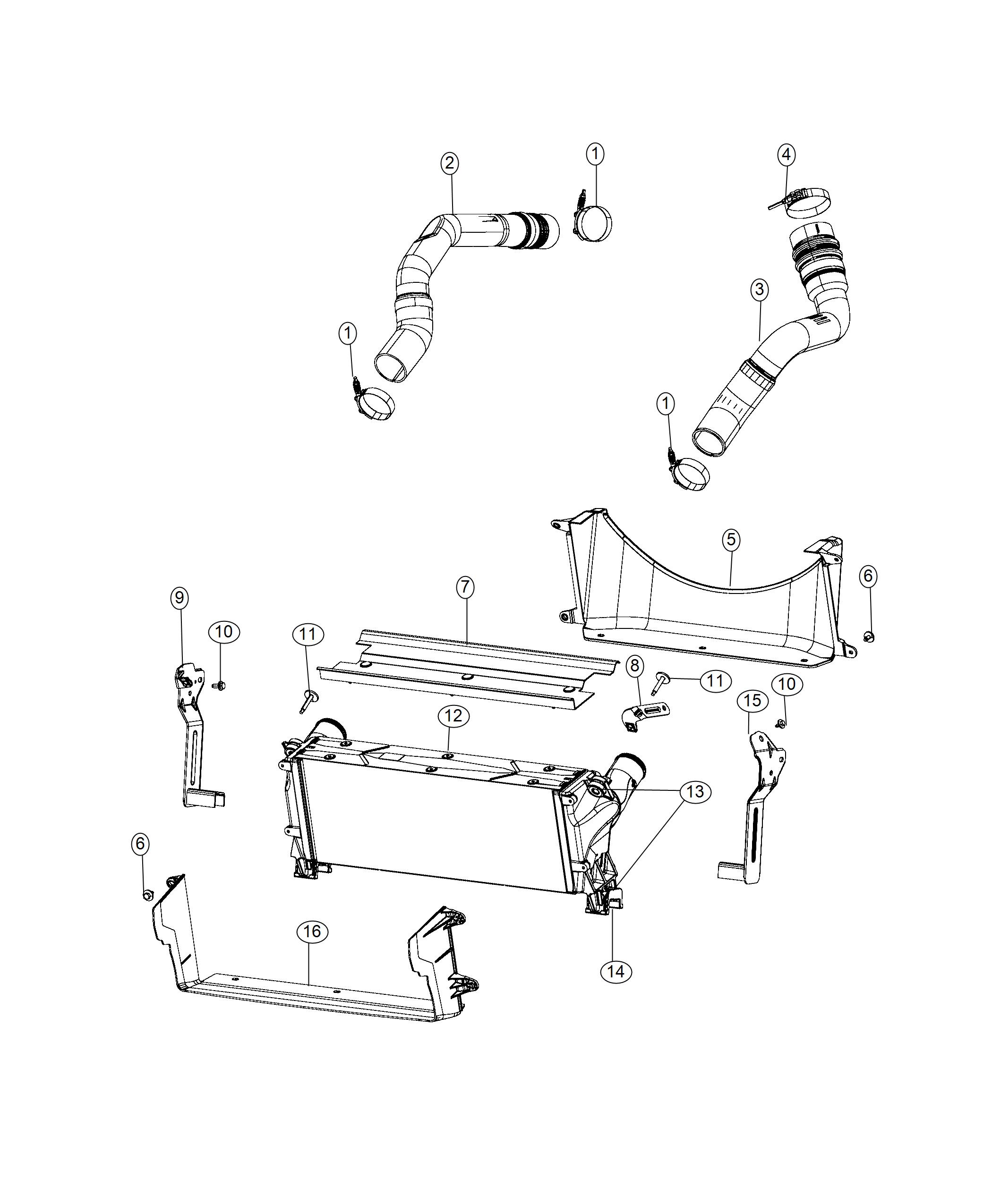 Diagram Charge Air Cooler. for your 2018 Ram 4500   