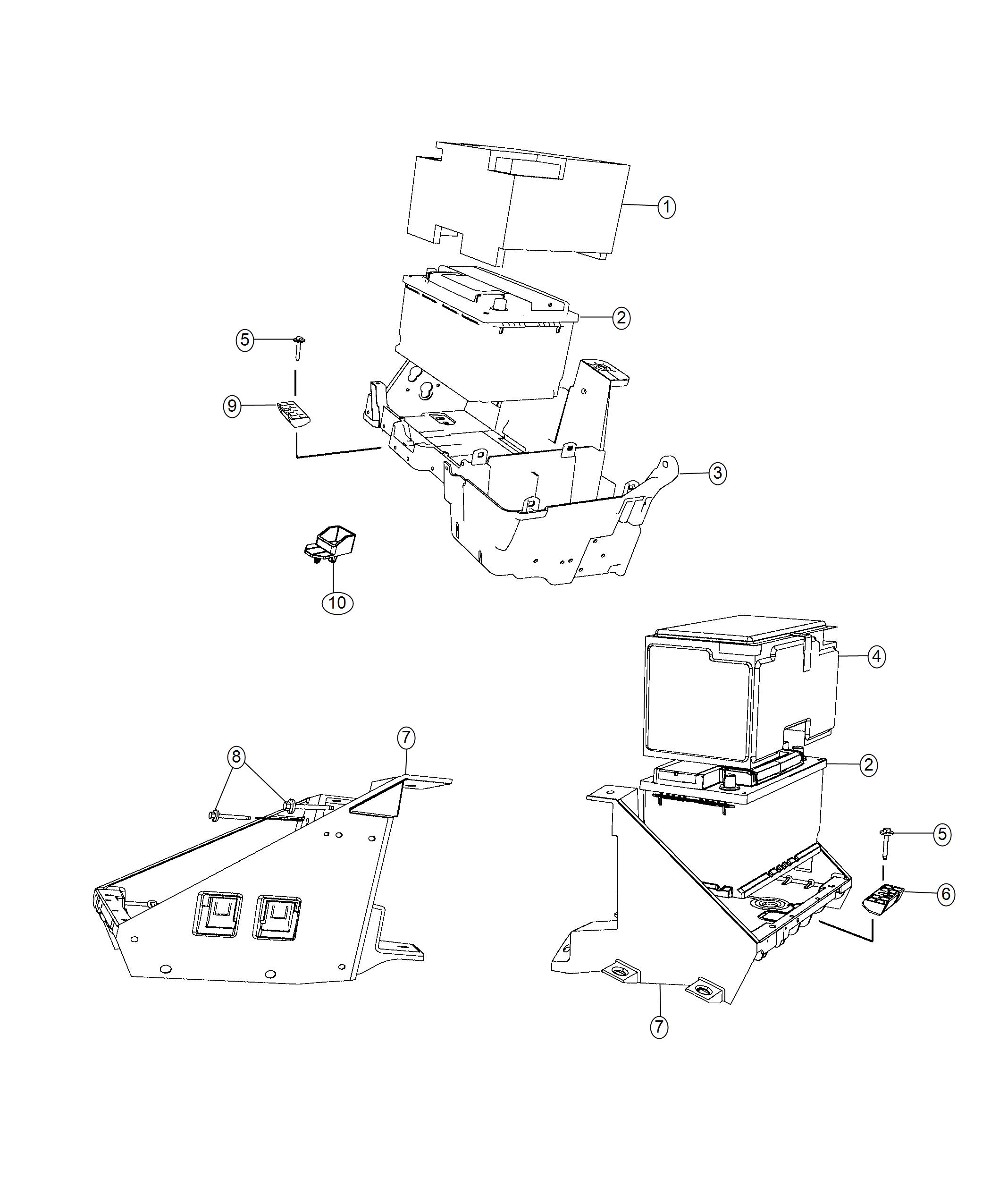 Battery, Tray, And Support. Diagram