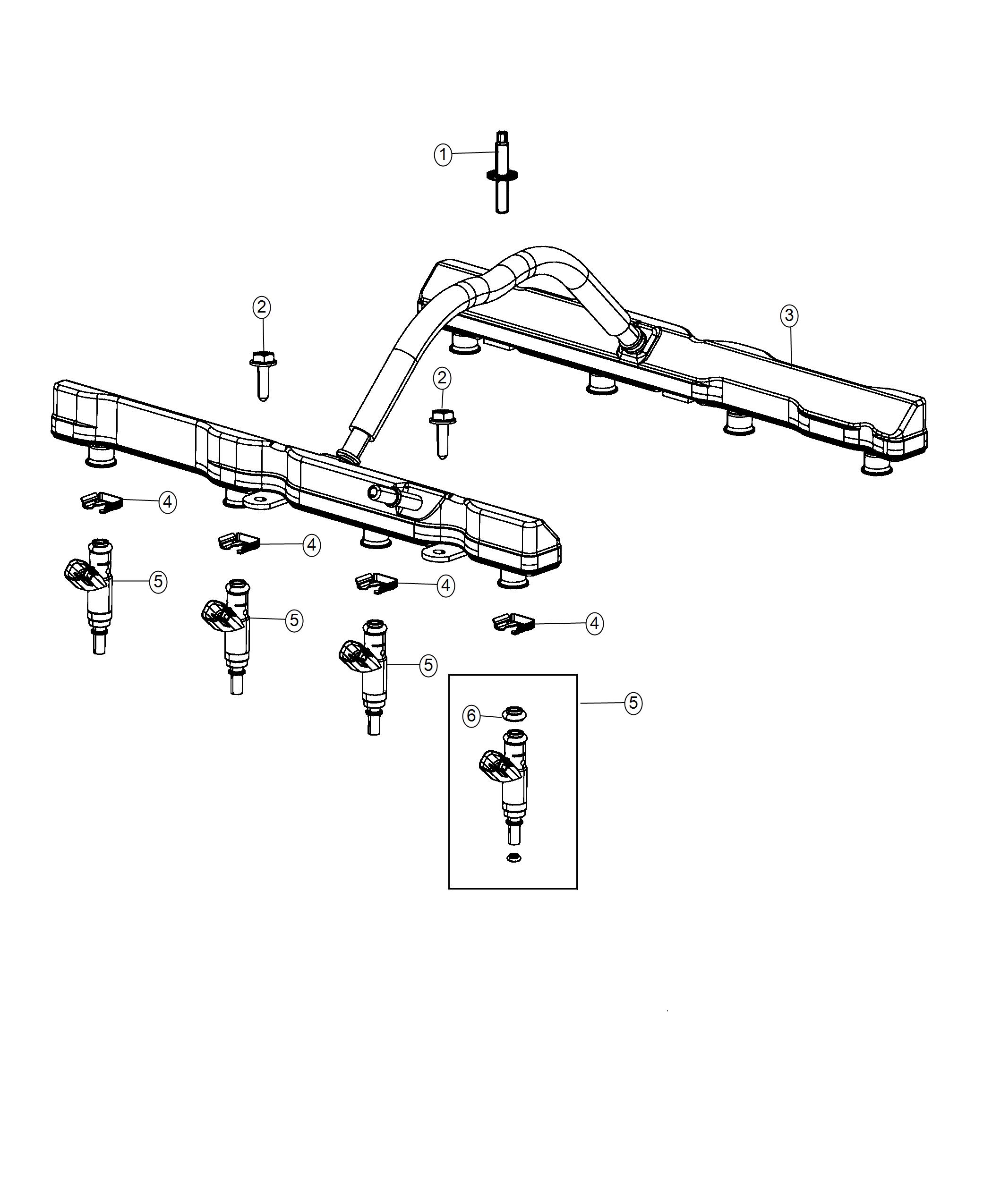 Diagram Fuel Rail, 6.4L [6.4L V8 HEAVY DUTY HEMI ENGINE]. for your Ram 4500  