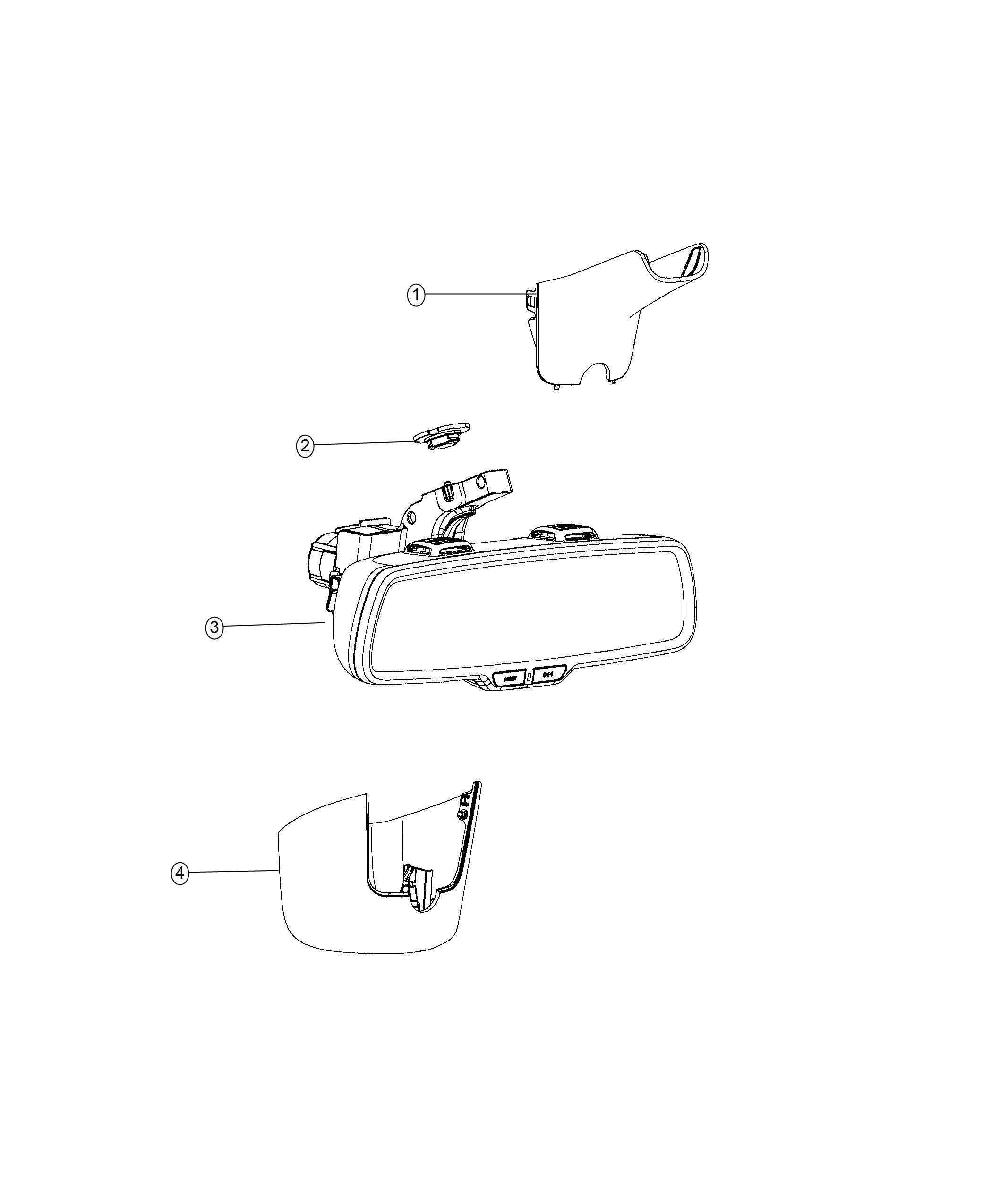 Mirror, Inside Rearview. Diagram