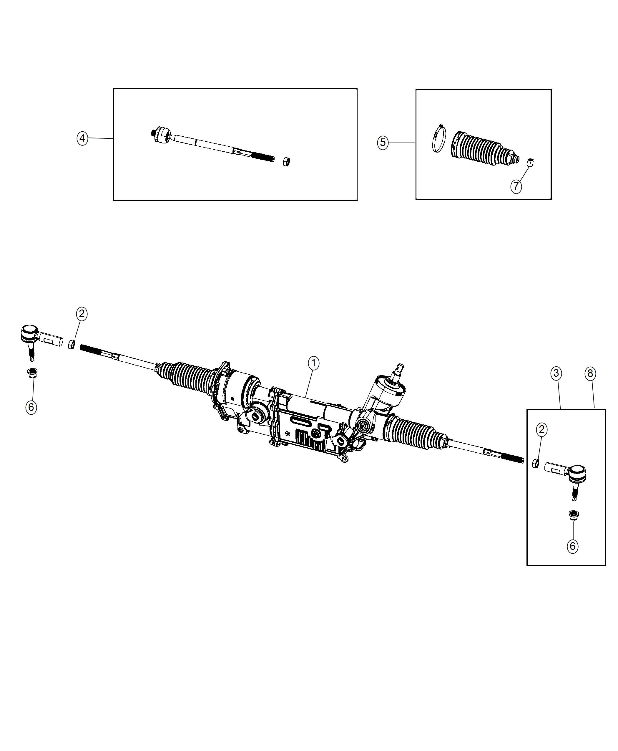 Diagram Gear Rack and Pinion, Electric. for your 2005 Ram 1500   