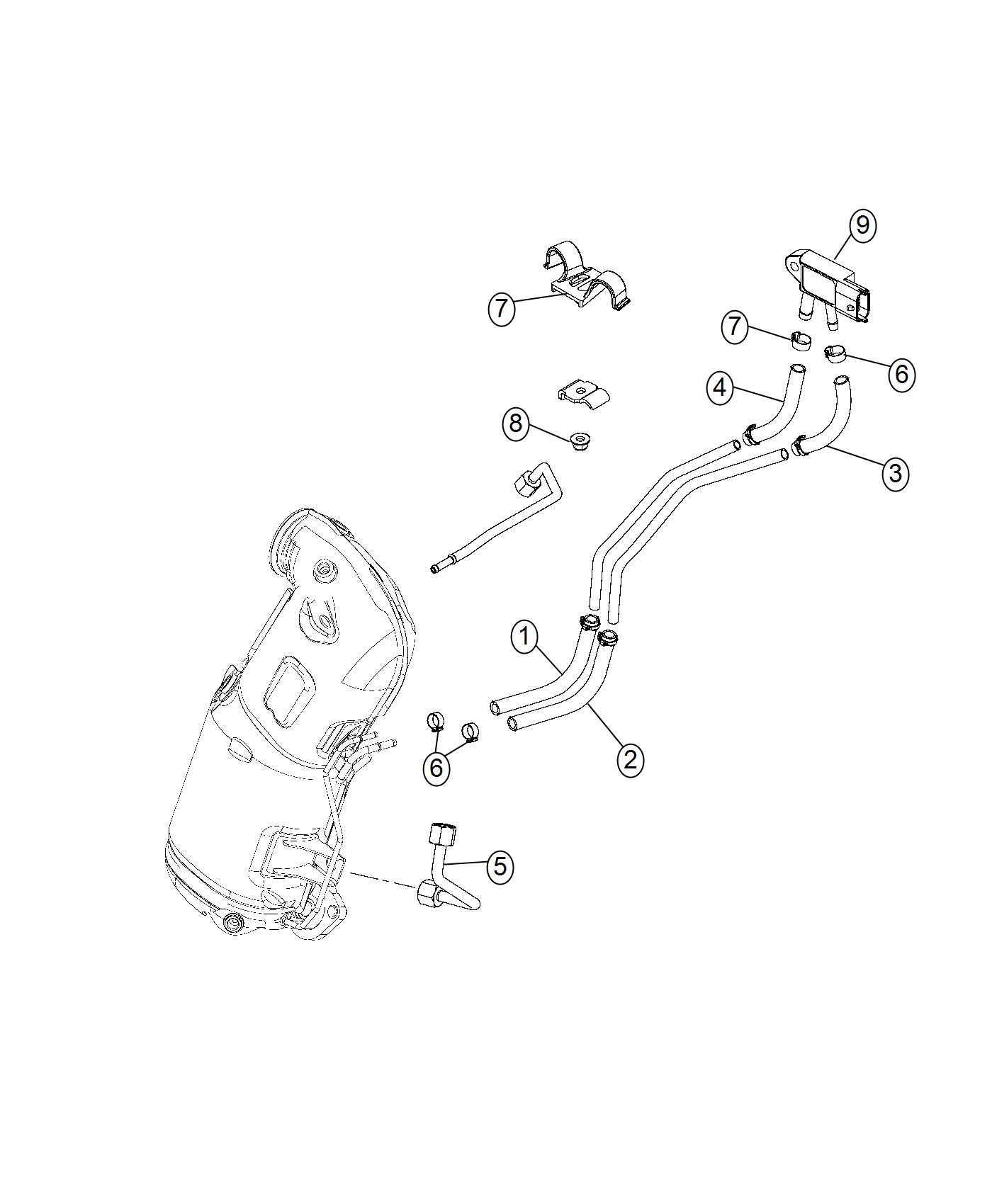 Diagram Differential Exhaust Pressure System. for your 2006 Dodge Charger   