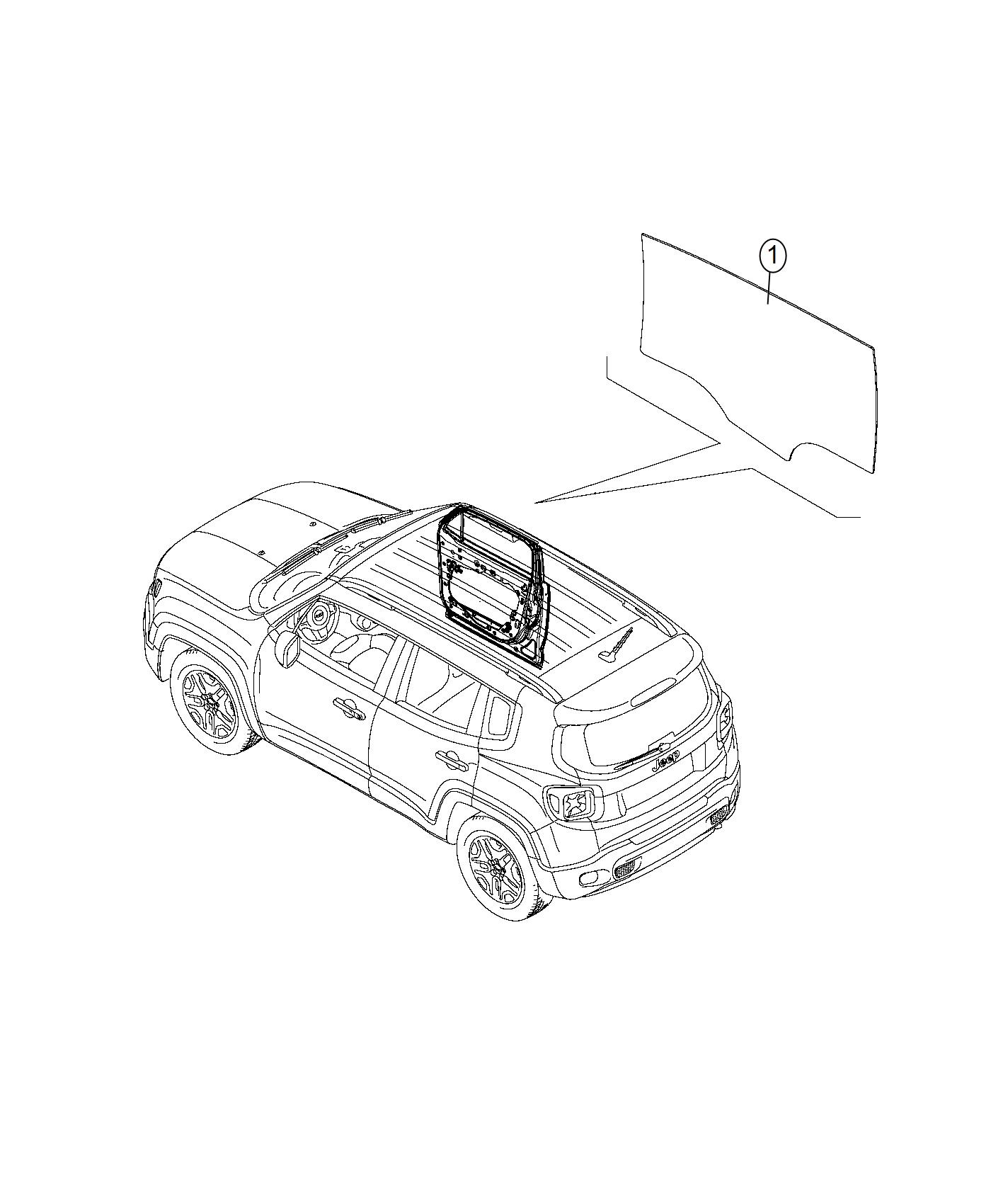 Front Door Glass. Diagram