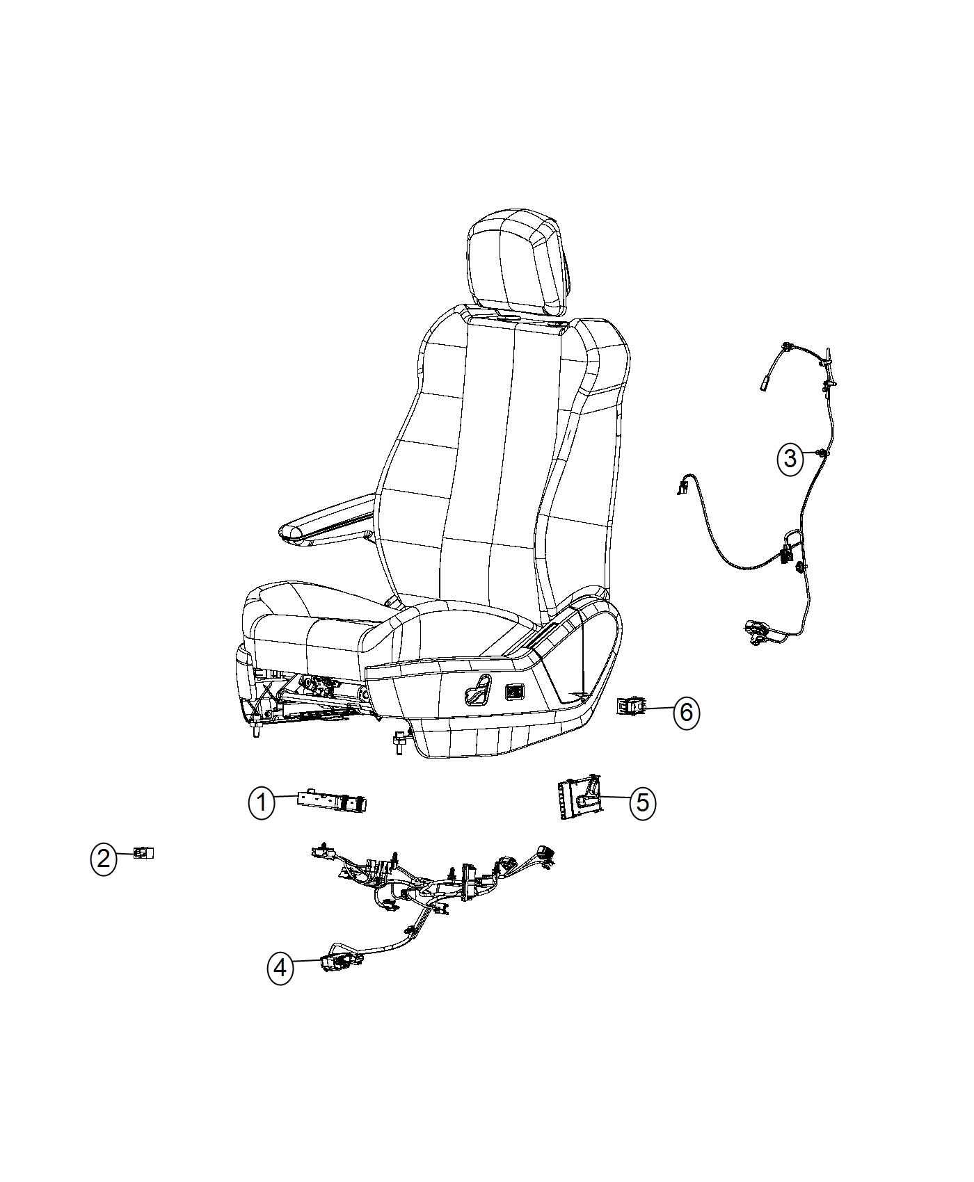 Switches, Driver Seat. Diagram