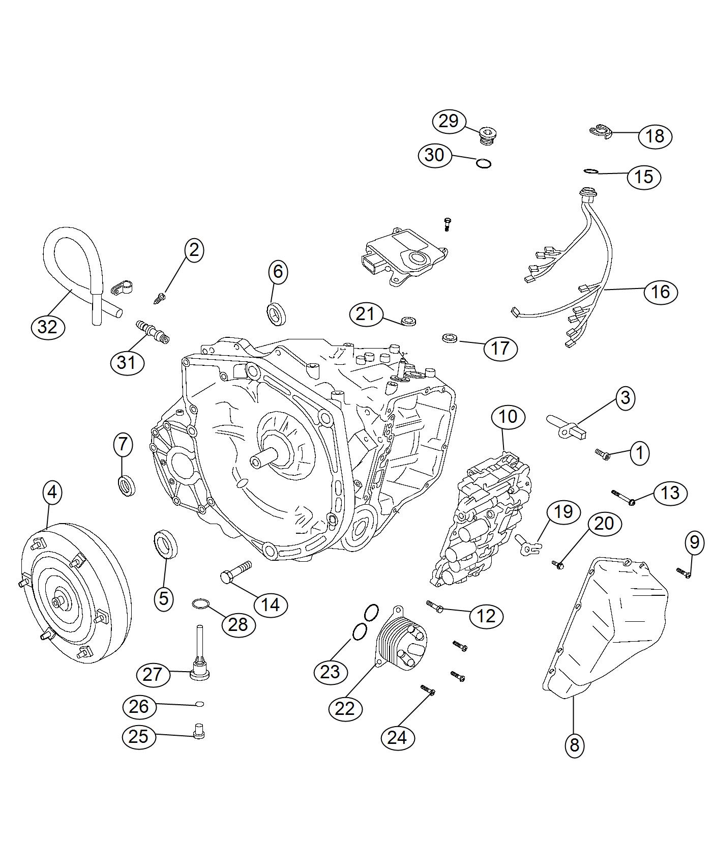 Transmission Serviceable Parts. Diagram