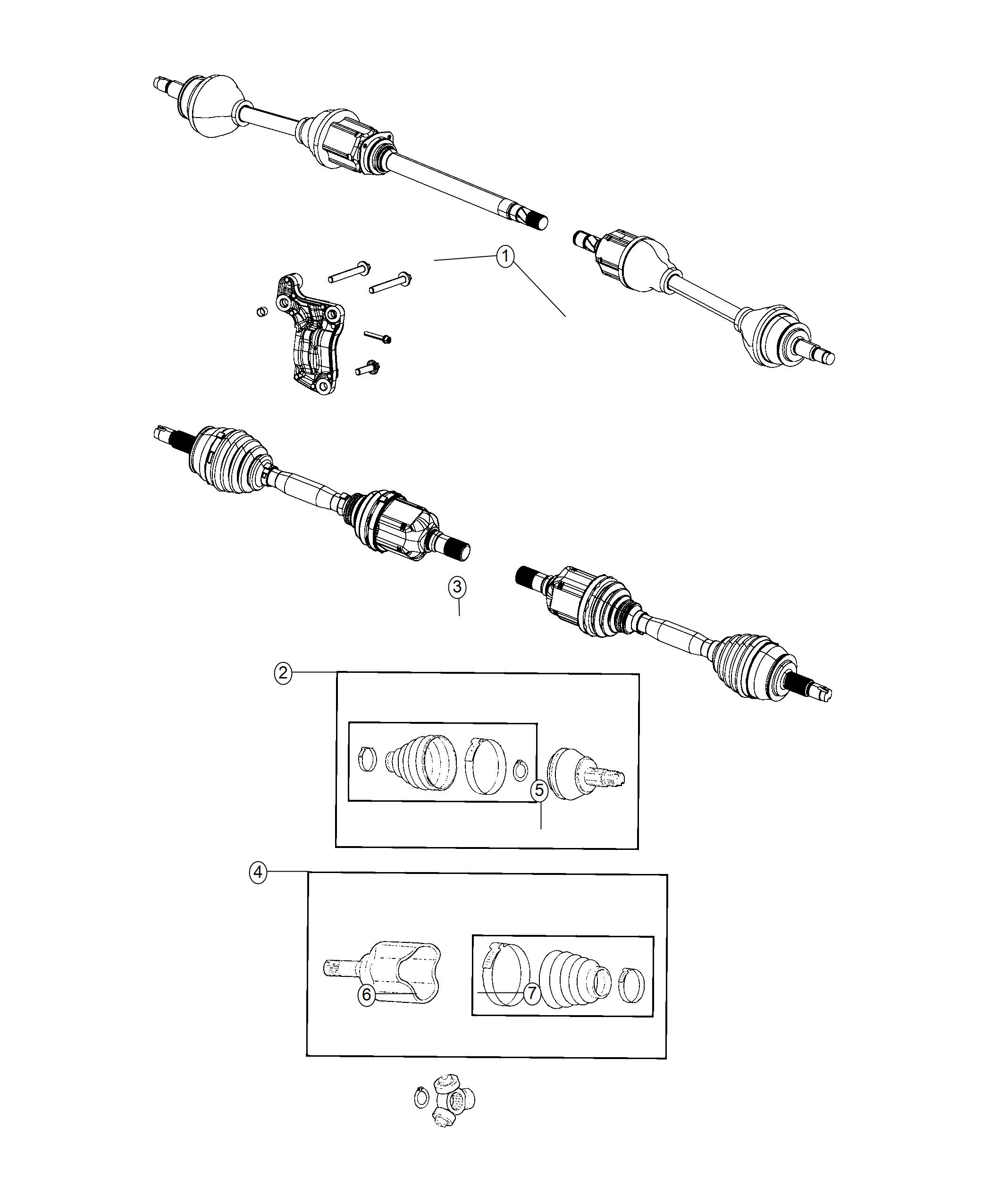 Diagram Shafts, Axle. for your 2001 Chrysler 300  M 