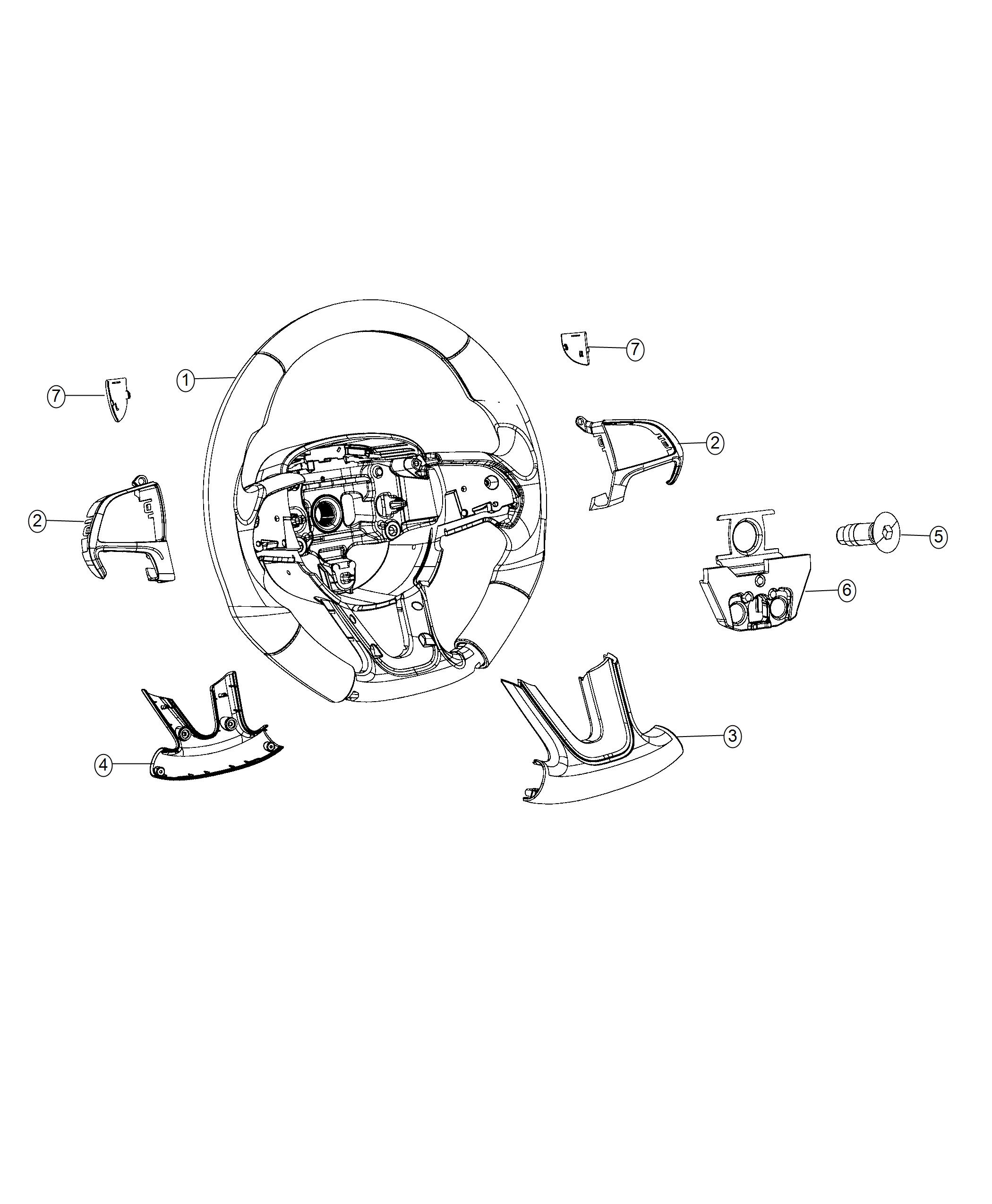 Diagram Steering Wheel Assembly, [Leather Wrapped Steering Wheel]. for your Dodge