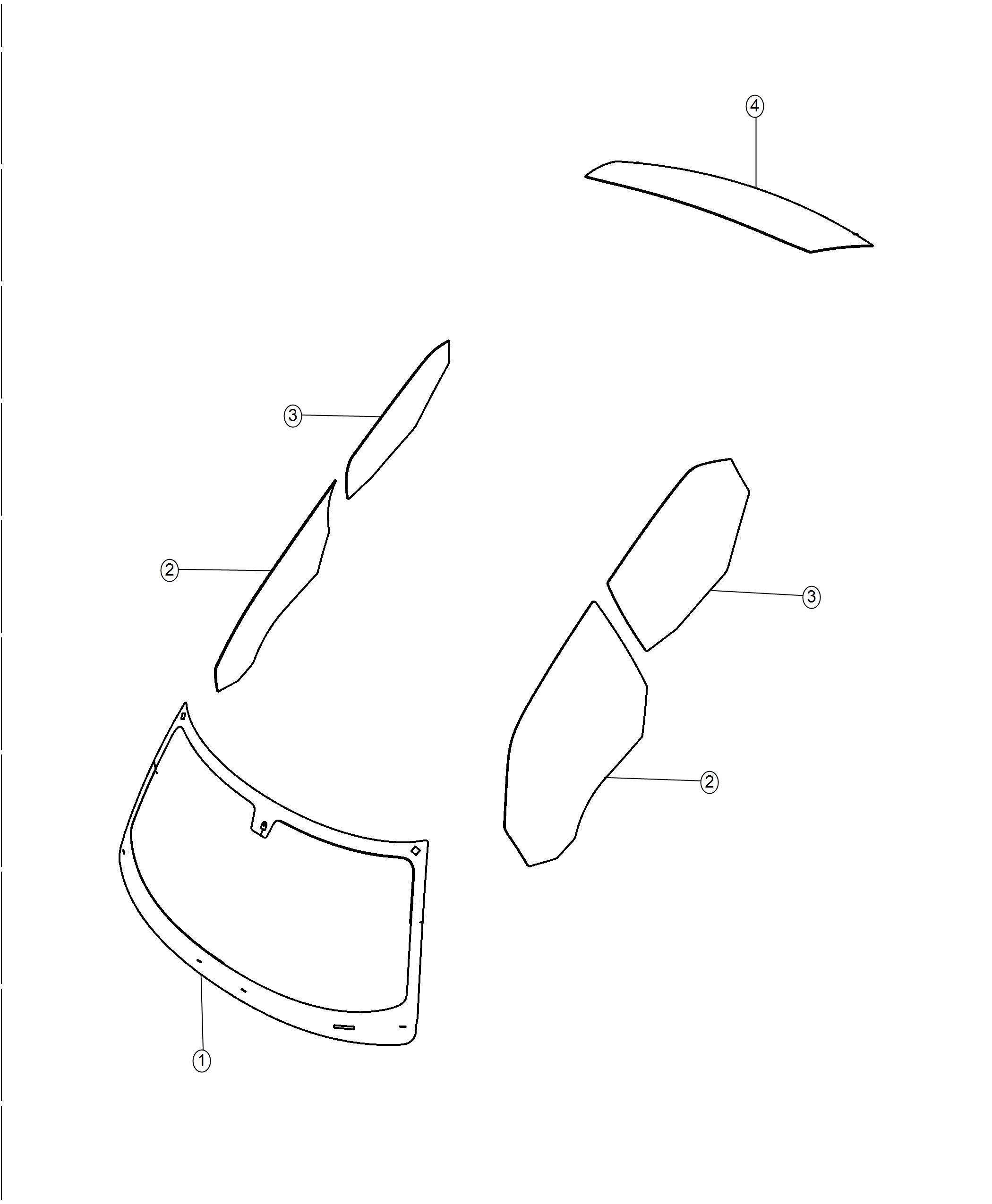 Diagram Glass, Hardware. for your Chrysler 300  