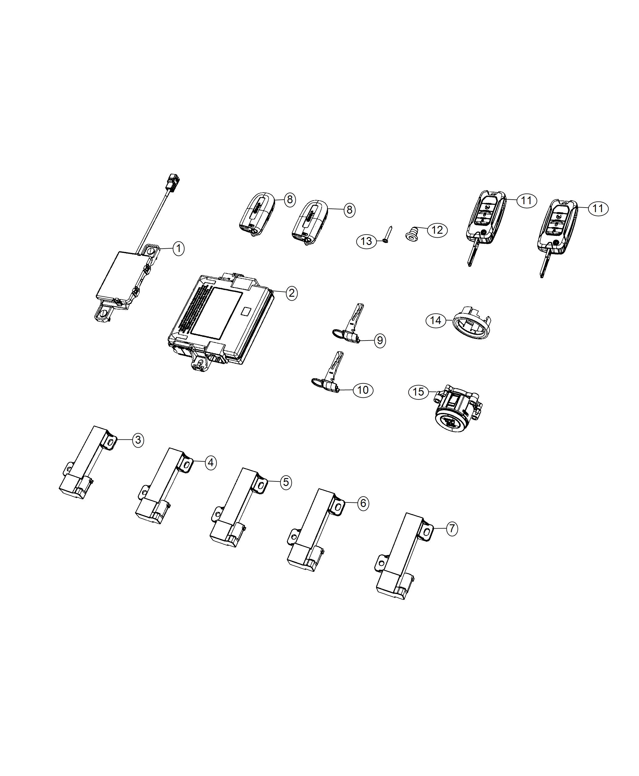 Diagram Start, Remote. for your Jeep Compass  