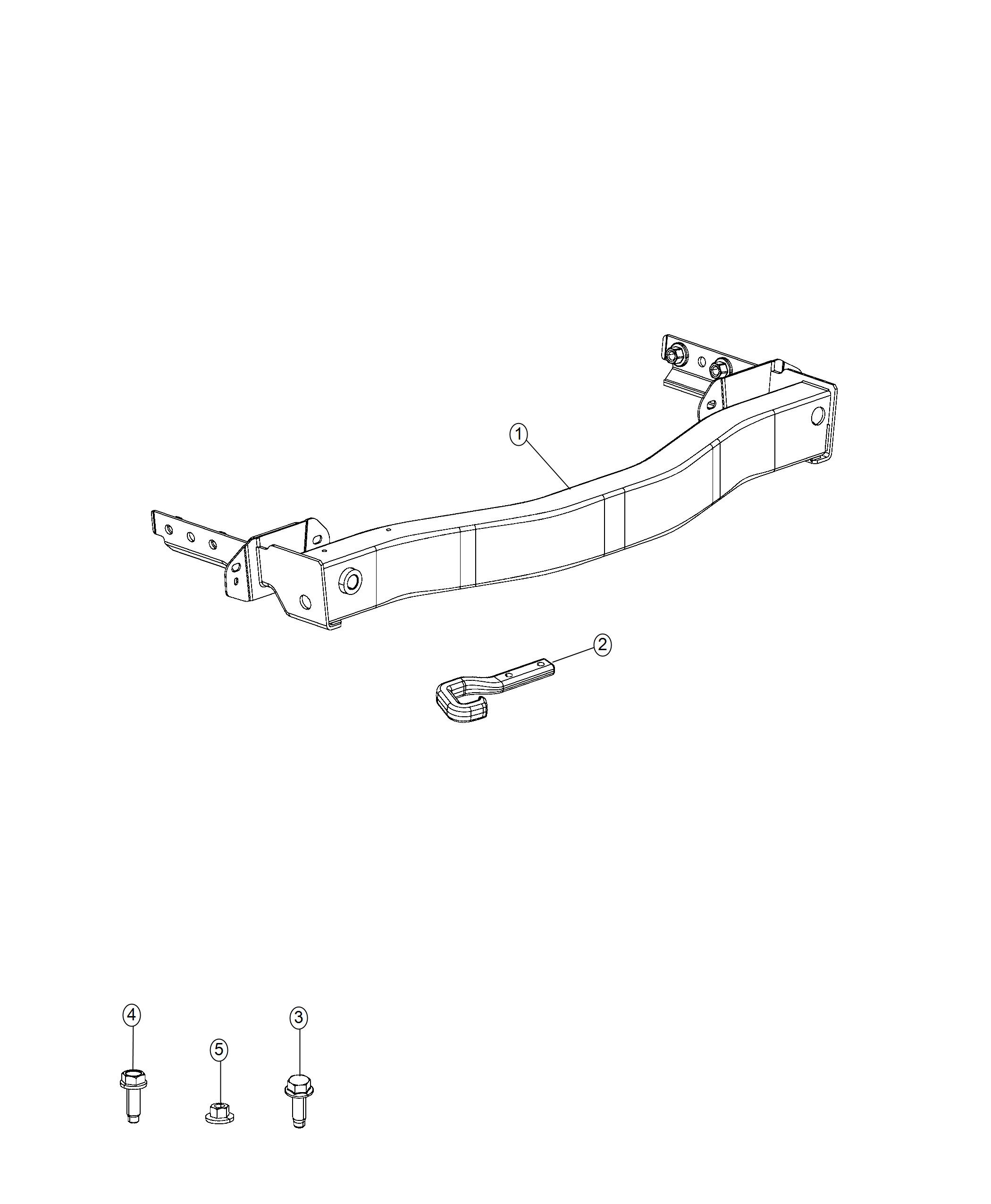 Diagram Tow Hooks and Hitch, Rear. for your 2019 Jeep Compass   